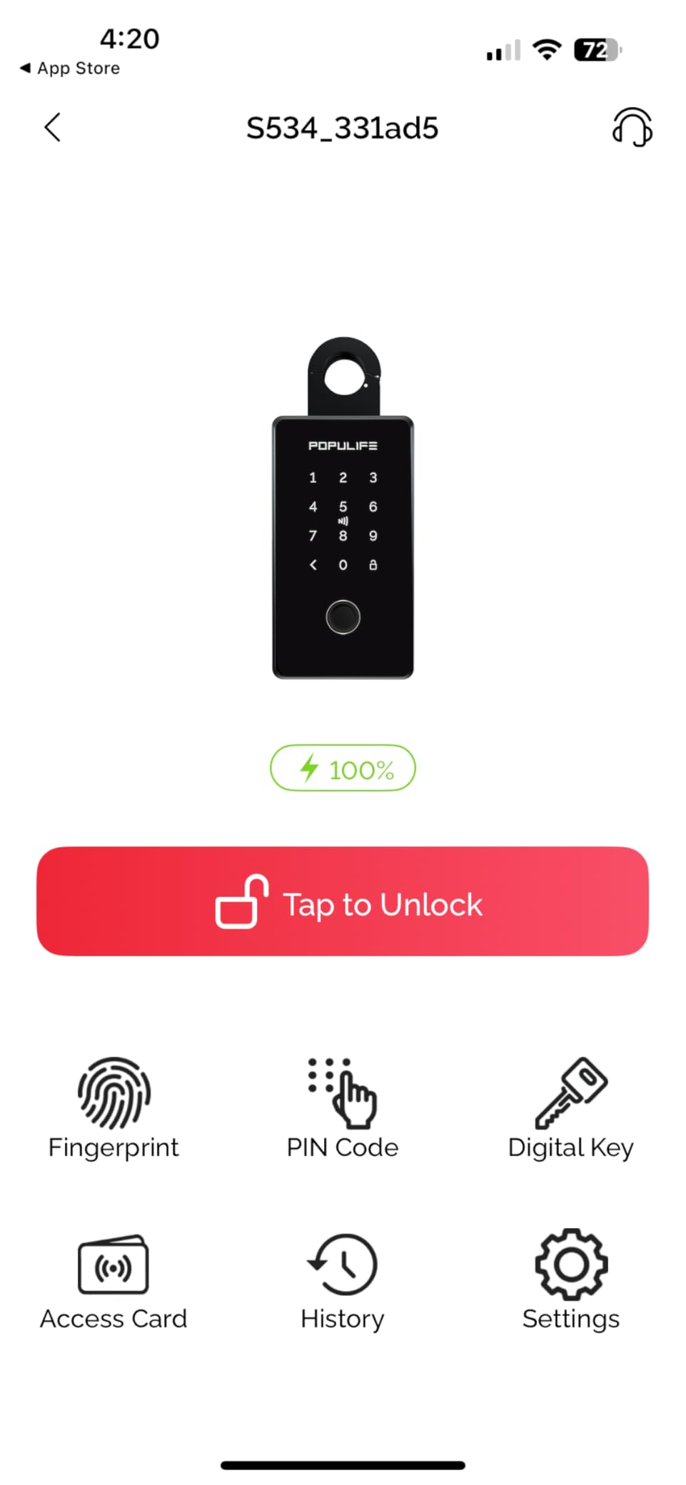 Populife Smart Fingerprint Lock Box for Keys with Code, Wireless Remote Access Key Lock Box for Outside, Digital Key Lockbox for Realtor Airbnb, Work Offline customer photo 1