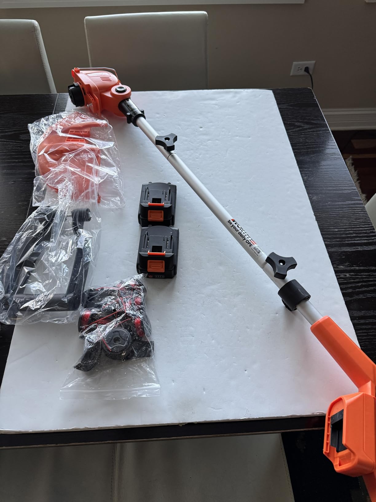 Electric Weed Wacker String Trimmer: 21V Cordless Weed Eater and Edger Battery Powered, 2 in 1 Lawn Tool with 12