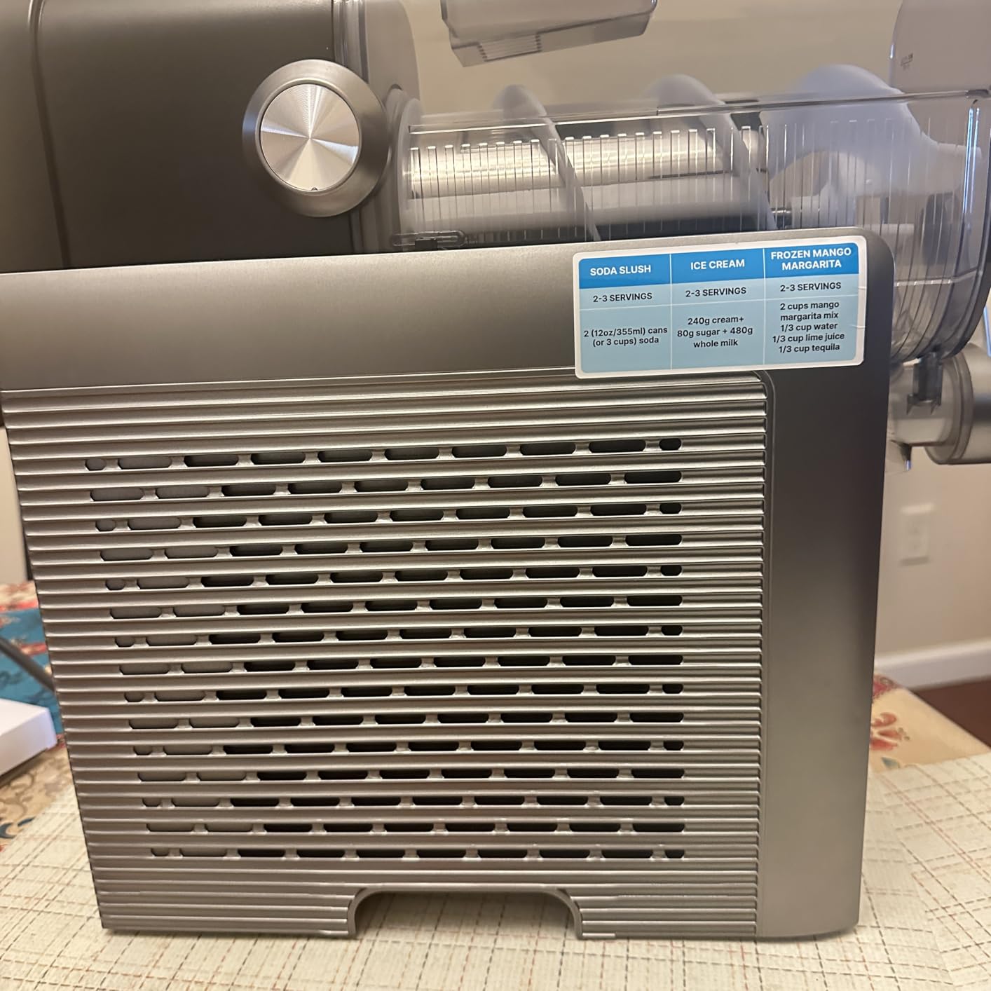 Slushie Machine for Home, No Ice Needed Frozen Drink Maker with Auto-Clean, LED Display, Perfect for Margaritas, Frappés, Milkshakes and More, Family Gatherings & Home Bar, Grey, 1 Pack+6 Modes customer photo 2