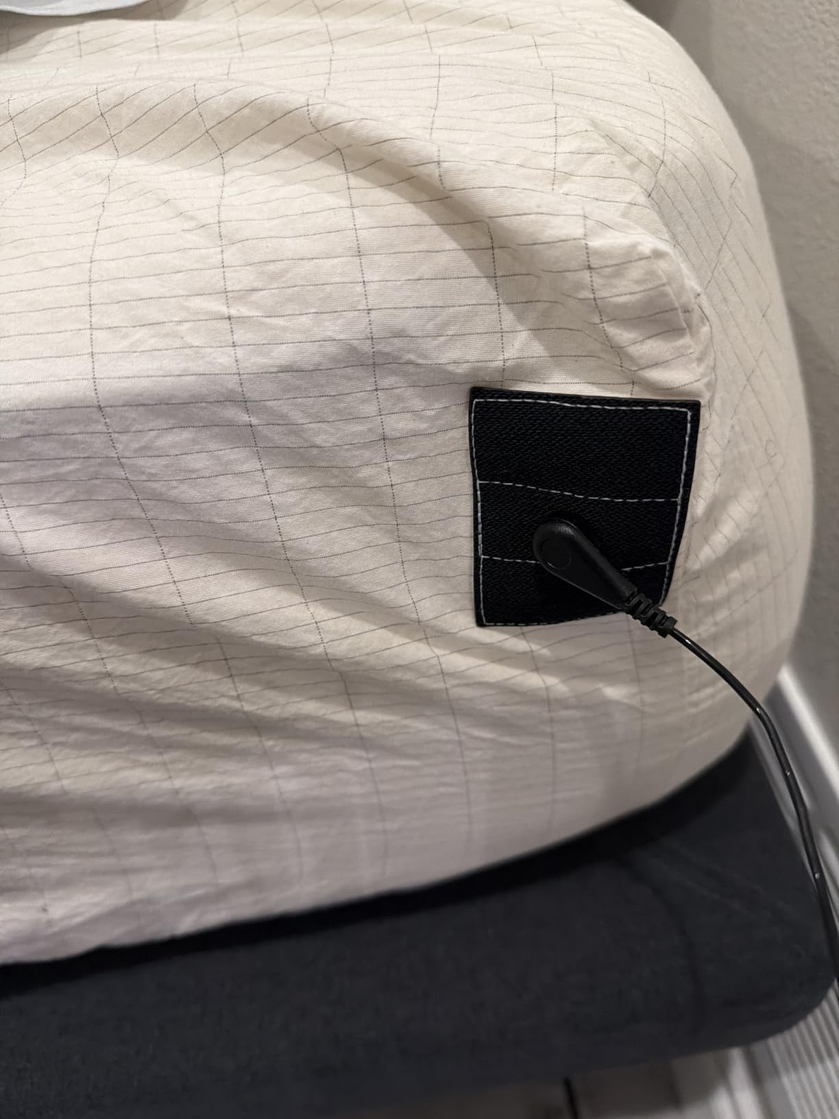 HLLBLL Grounding Bedding Sheet Set, Bed Sheets and Pillowcase Set, 90% Organic Cotton+10% Pure Silver Organic Fitted Grounded Sheet for Improved Sleep, Pain Relief (White, (78 * 80.2 * 15inch)) customer photo 1