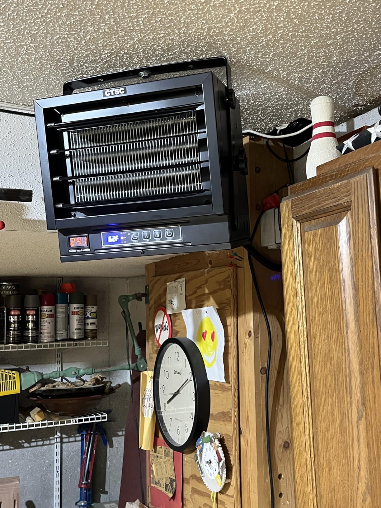 CTSC 8500W Garage Heater Electric, 240v Hardwired Fan-Forced Electric Garage Heater with Digital Thermostat, Remote Control and Timer, ECO Function, Ideal for Workshop, ETL Listed Garage Heater customer photo 1