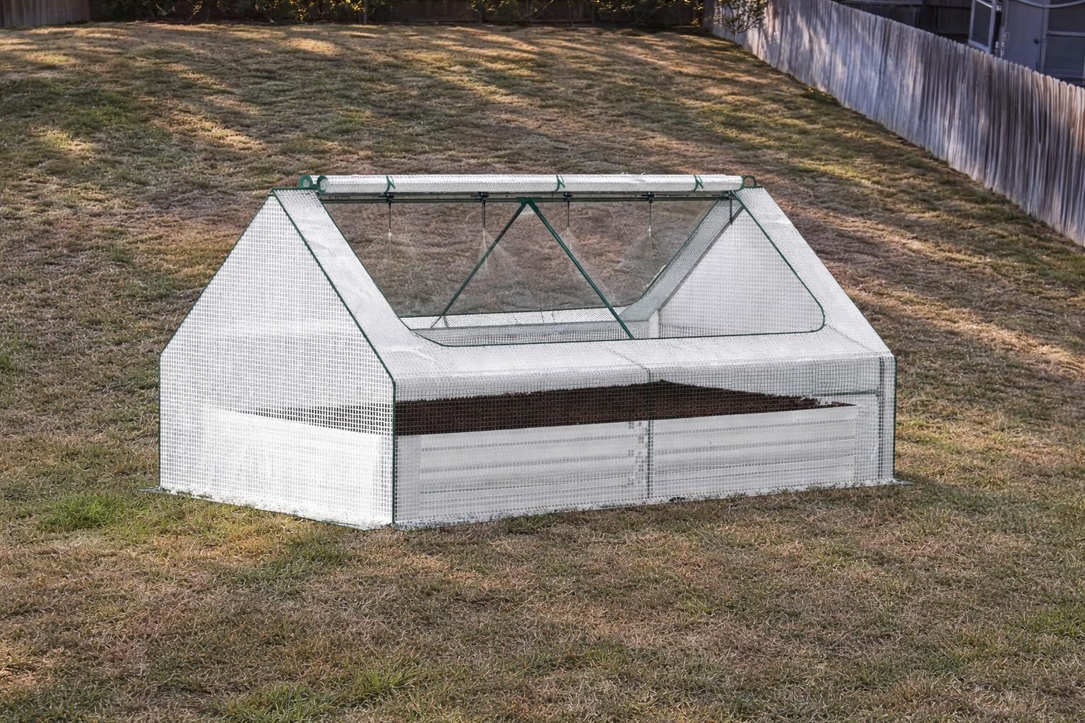 Raised Garden Bed with Self-Watering System, 8x4x1 ft Elevated Planter Boxes Outdoor with PE Cover, Galvanized Raised Beds for Gardening,Vegetables,Flowers, Backyard, Patio customer photo 2