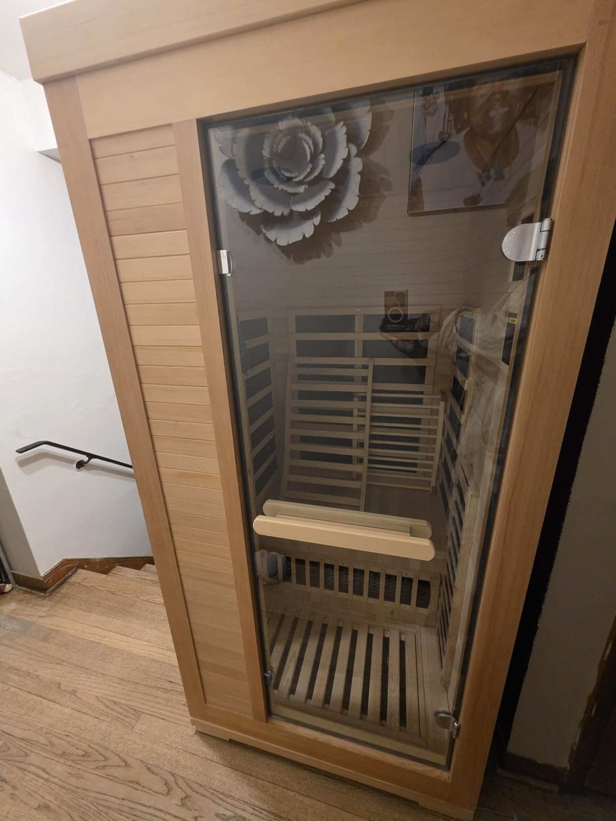 1-2 Person 6.3Ft Infrared Sauna, 7 Color Full Spectrum Wood Dry Sauna. Canadian Hemlock Indoor Saunas with 1745W 20Min Fast Heating & Music Speakers for Home & Gym (40