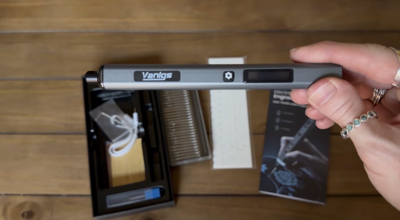 Vanlgs Engraving Pen for Metal Wood Glass Plastic, Engraving Tool with LED Light, 31 Bits, Cordless, 5 Speeds, Rechargeable, Engraver Kit Craft Easter Gifts for for Teens Adults Beginner customer photo 2