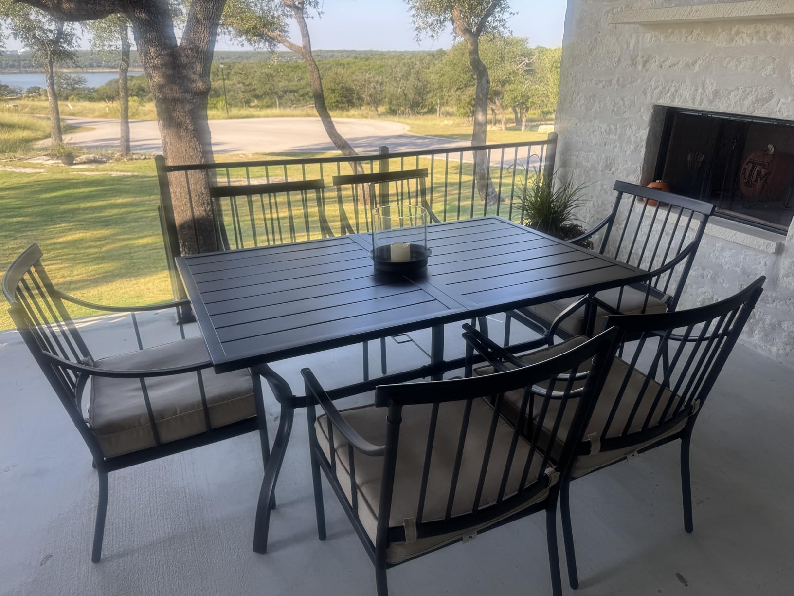 PHI VILLA 9 Pieces Outdoor Dining Set for 8, 84