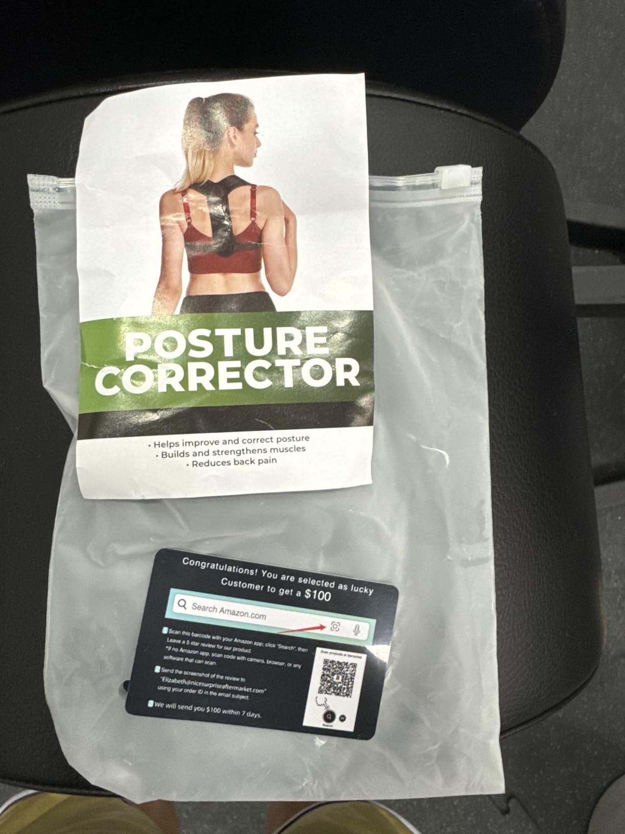 Posture Corrector for Women and Men,Adjustable Upper Back Brace, Breathable Back Support straightener, Providing Pain Relief from Lumbar, Neck, Shoulder, and Clavicle, Back. customer photo 2