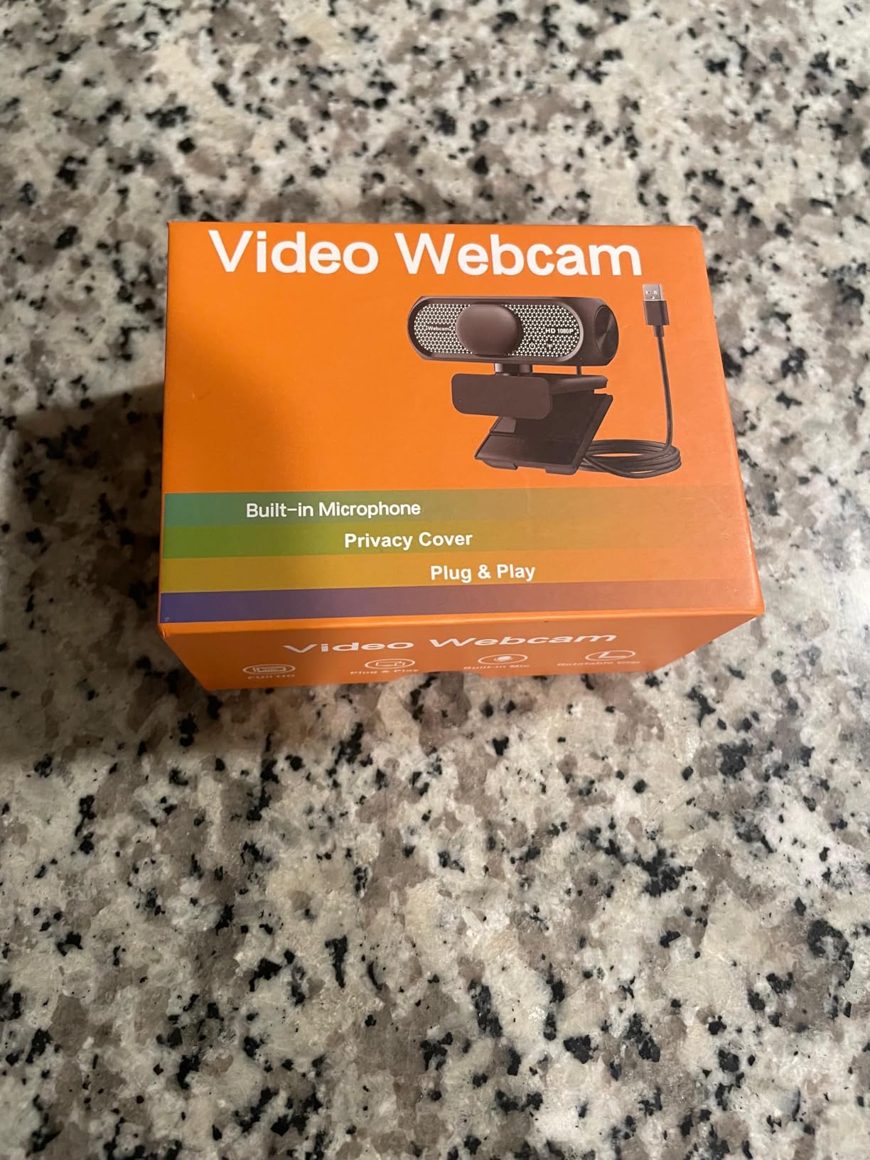 1080P HD Webcam with Microphone, Noise Cancellation, Privacy Cover, Wide-Angle Lens, Auto Light Correction, Plug & Play USB Webcam for Laptop, Desktop, PC, Mac, Zoom, Skype, Streaming (Black) customer photo 1