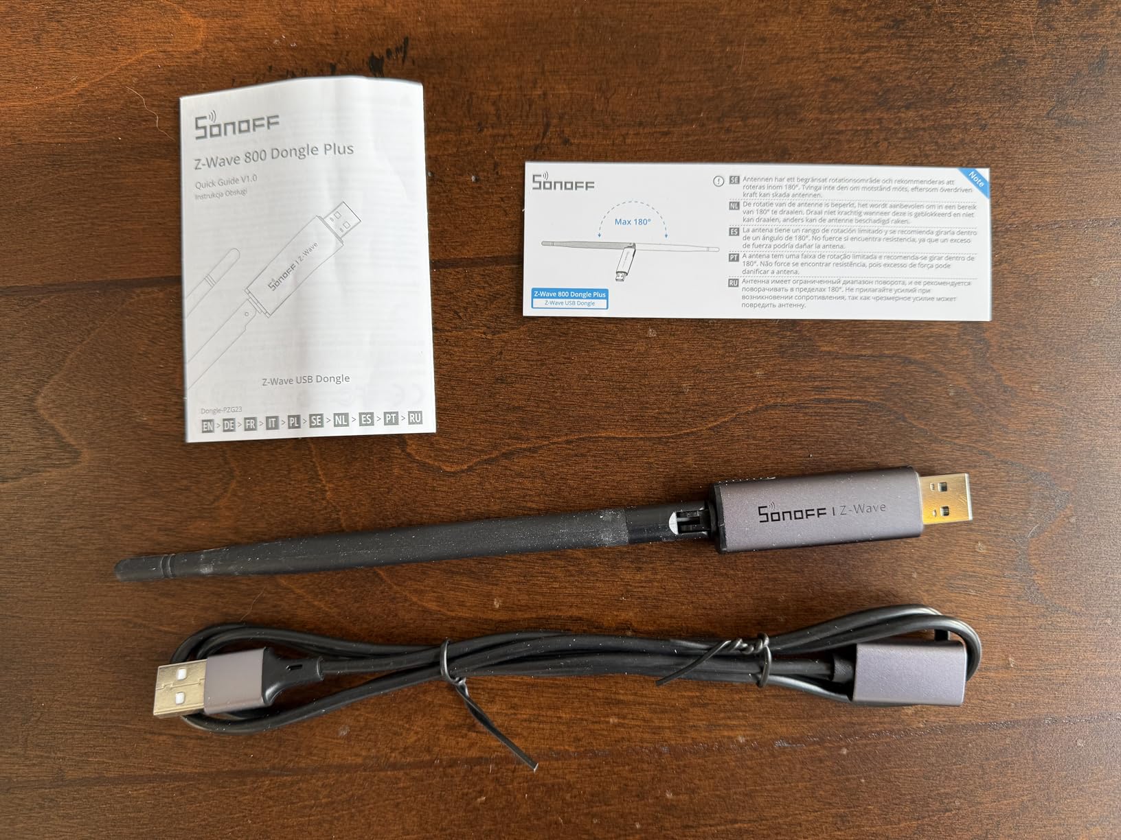 SONOFF Z-Wave 800 Dongle Plus (Dongle-PZG23), USB Stick with EFR32ZG23, Compatible with Home Assistant & openHAB, S2 Security, Stable and Long-Range Smart Home Control customer photo 1