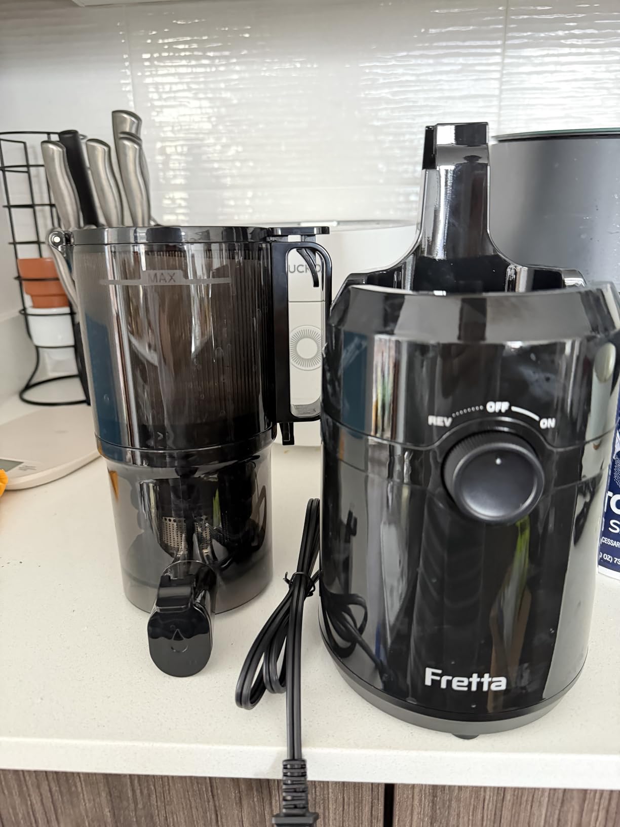 Juicer Machines,Fretta Cold Press Juicer Machines with American-Sourced PCTG Material,Fit Whole Fruits & Vegetables,Easy to Clean,Truly BPA-Free,Classic Black customer photo 2
