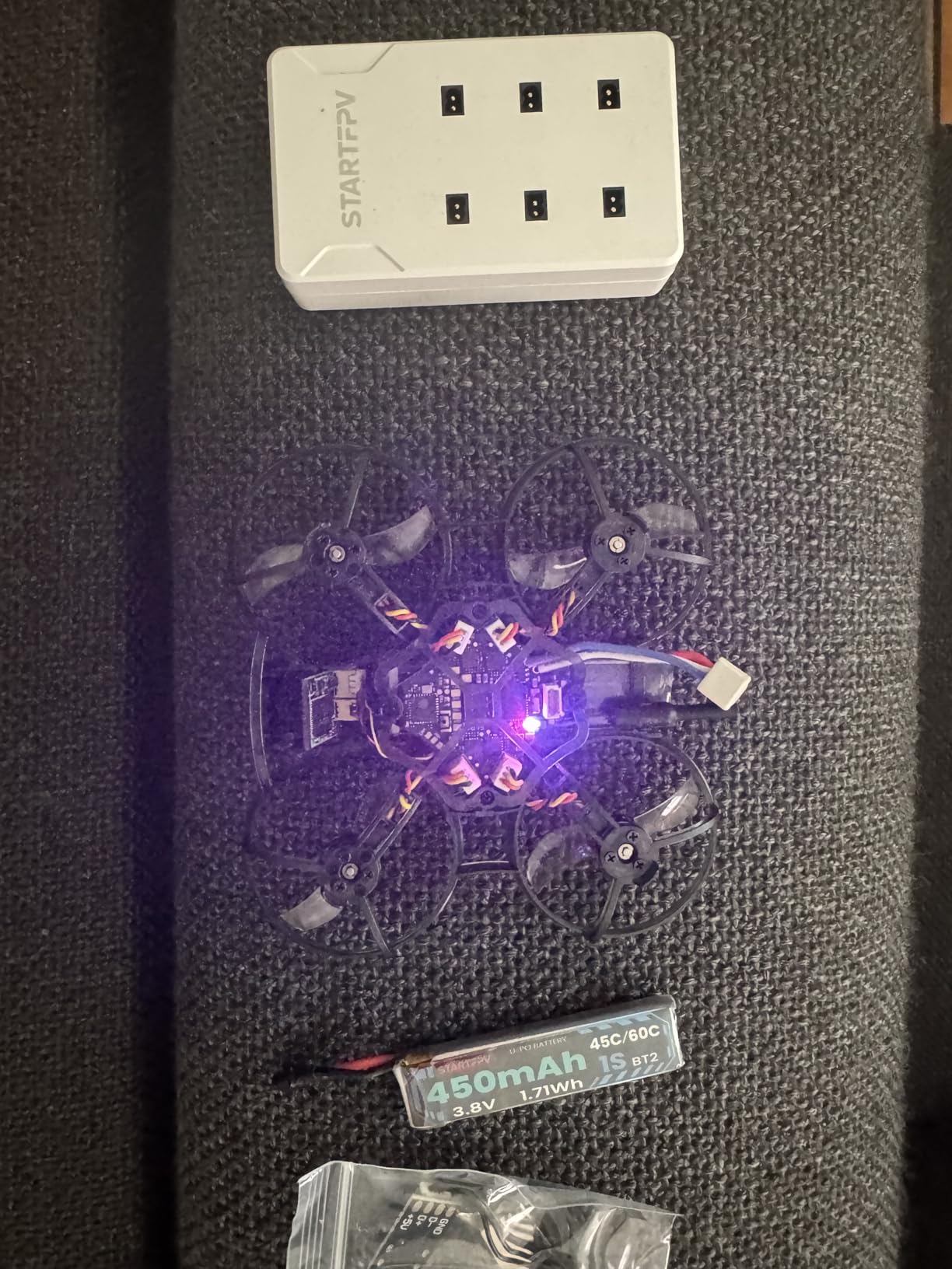 R8 ELRS Brushless Whoop Quadcopter, Ultralight 1S 80mm Micro FPV Drone BNF with 6 Port Battery Charger,2 Batteries Fly12 Mins for FPV Freestyle Racing Indoor Outdoor,FOV160°,Matrix G4 5IN1 FC,0802 20000KV Motor customer photo 1