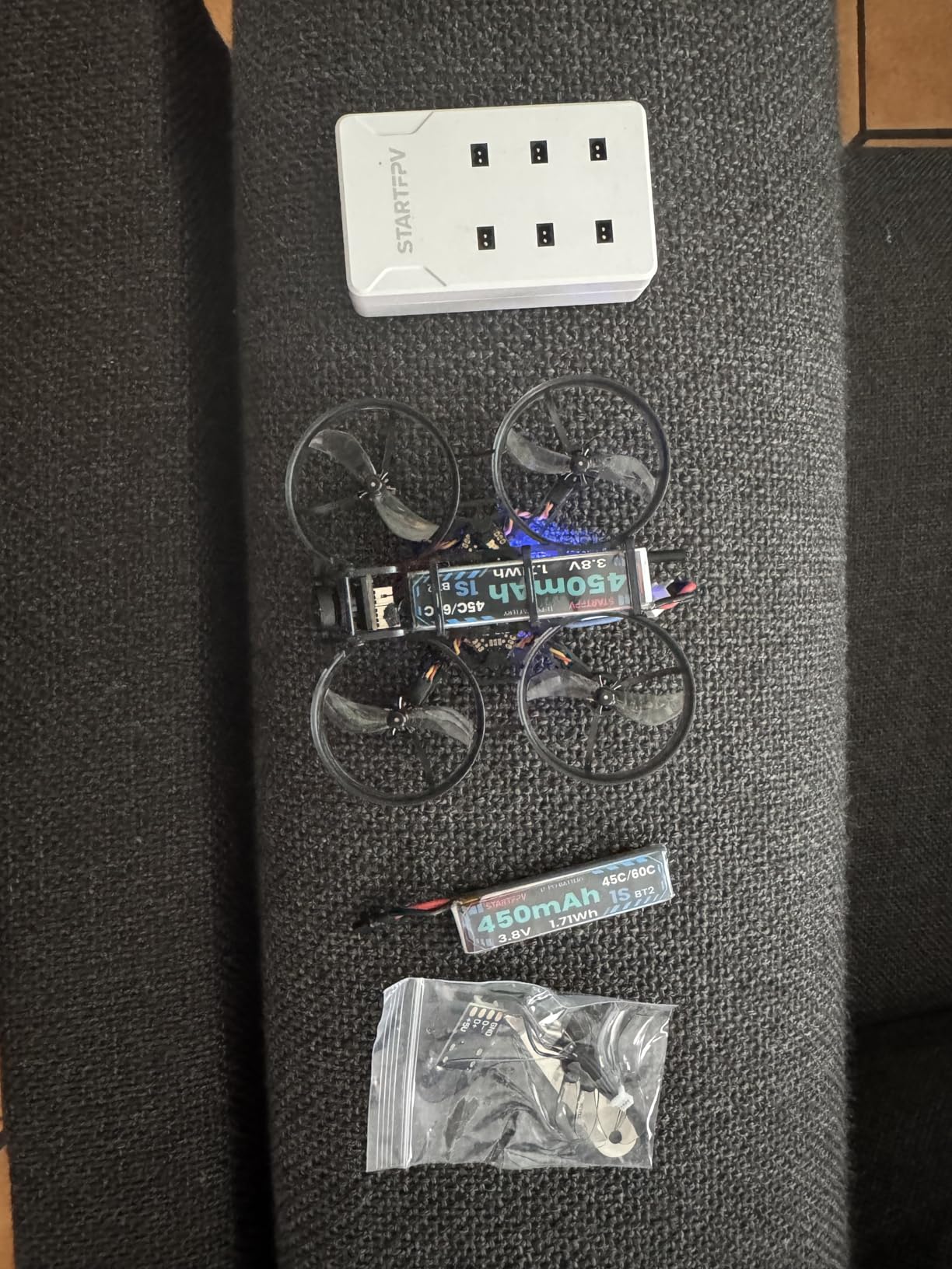 R8 ELRS Brushless Whoop Quadcopter, Ultralight 1S 80mm Micro FPV Drone BNF with 6 Port Battery Charger,2 Batteries Fly12 Mins for FPV Freestyle Racing Indoor Outdoor,FOV160°,Matrix G4 5IN1 FC,0802 20000KV Motor customer photo 2