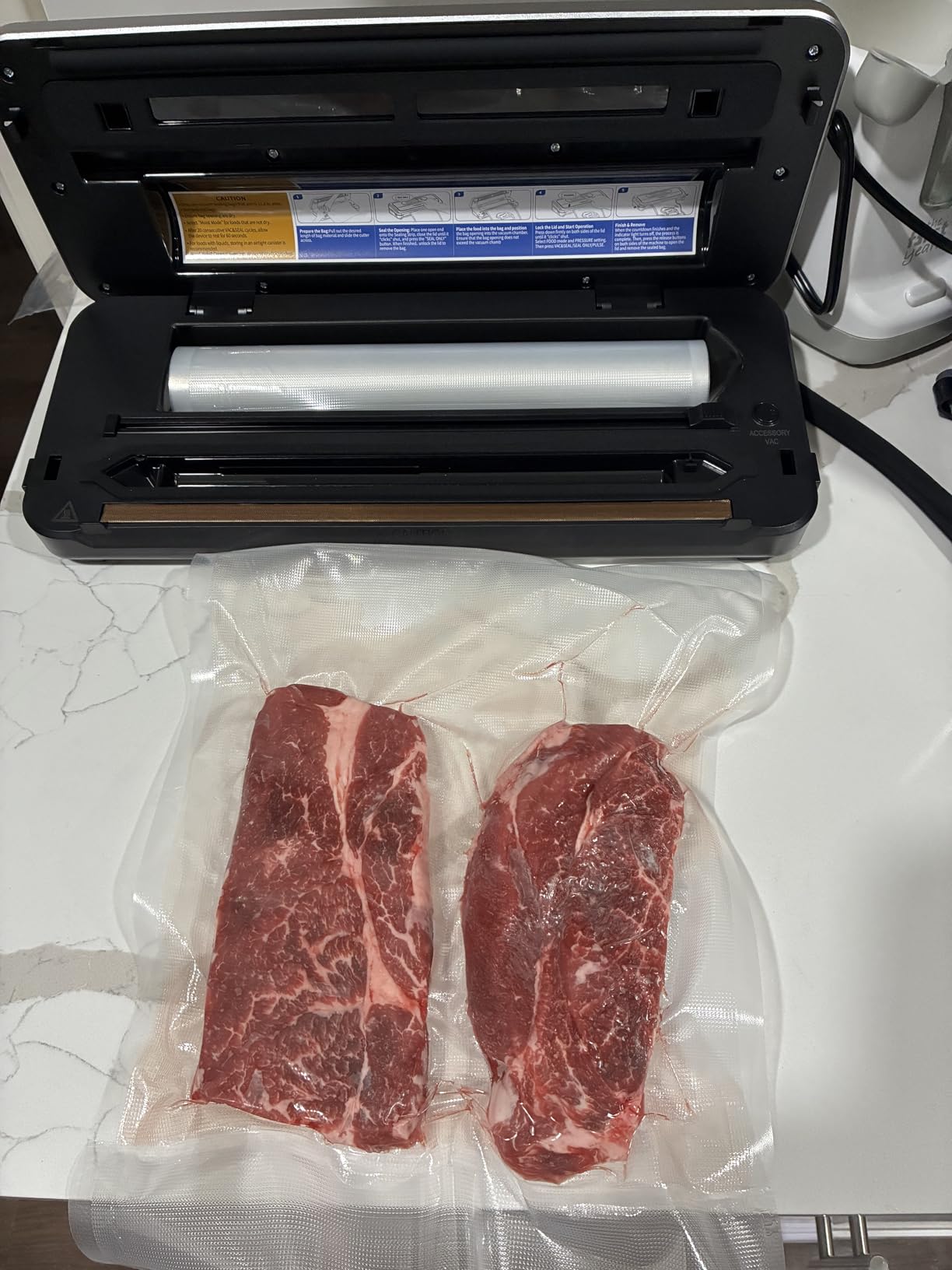 Vacuum Sealer Machine with AirLock ProSeal System, 10-in-1 Vacuum Sealer for Food, Dry & Moist Modes, Compact Design with Digital Timer, Built-in Cutter & Roll Storage, Stainless Steel customer photo 1