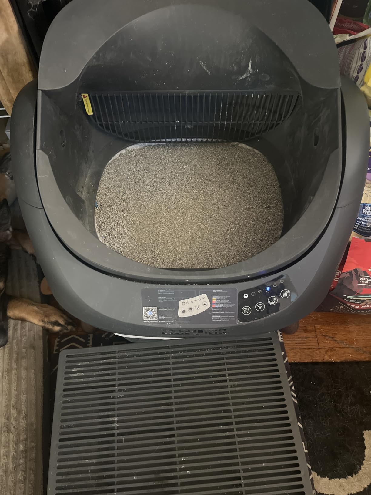 CATLINK Self Cleaning Cat Litter Box Open-X, 5G & 2.4G WiFi, Safe Anti-Pinch Automatic Litter Box Open Top, AI Waste Analysis Health Monitor, App, Odor Free - Grey/Large (Single-Cat Household) customer photo 1