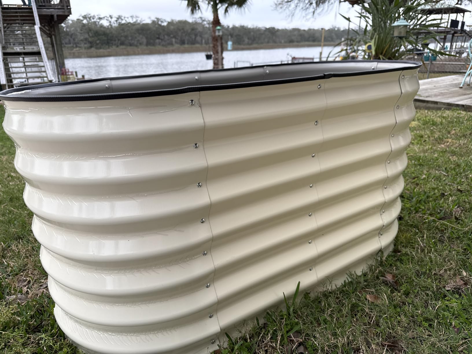 Garvee 2 Pack Galvanized Raised Garden Beds - 8x4x2ft Planter Box for Vegetables, Flowers, Rust-Resistant Garden Box, Easy Assembly Raised Beds, Durable Planters for Outdoor Plants, Beige customer photo 1