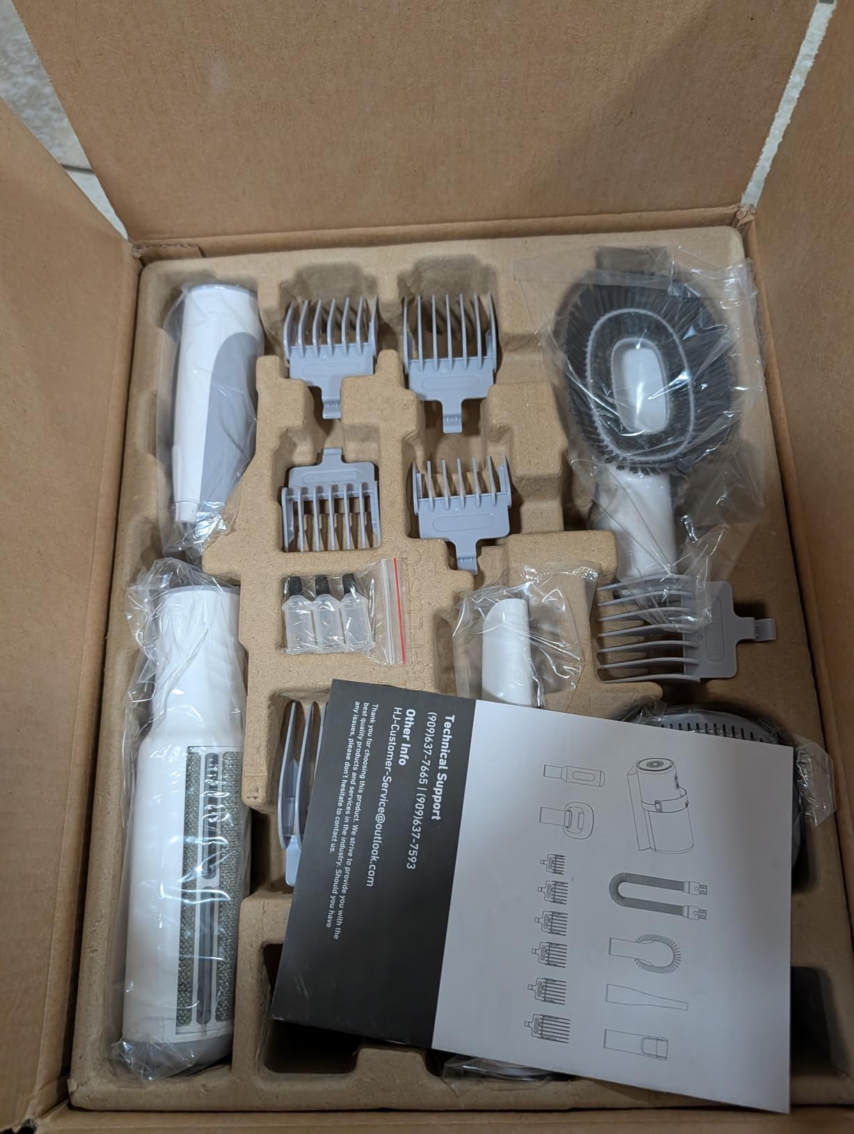 NEWBULIG 5-in-1 Pet Grooming Vacuum Kit, 2.5L Dust Cup, 3 Suction Modes and 5 Groomer Tools, Dog Clippers with Cordless Low Noise for Cats, Dogs Other Animals Hair Trimmer customer photo 2