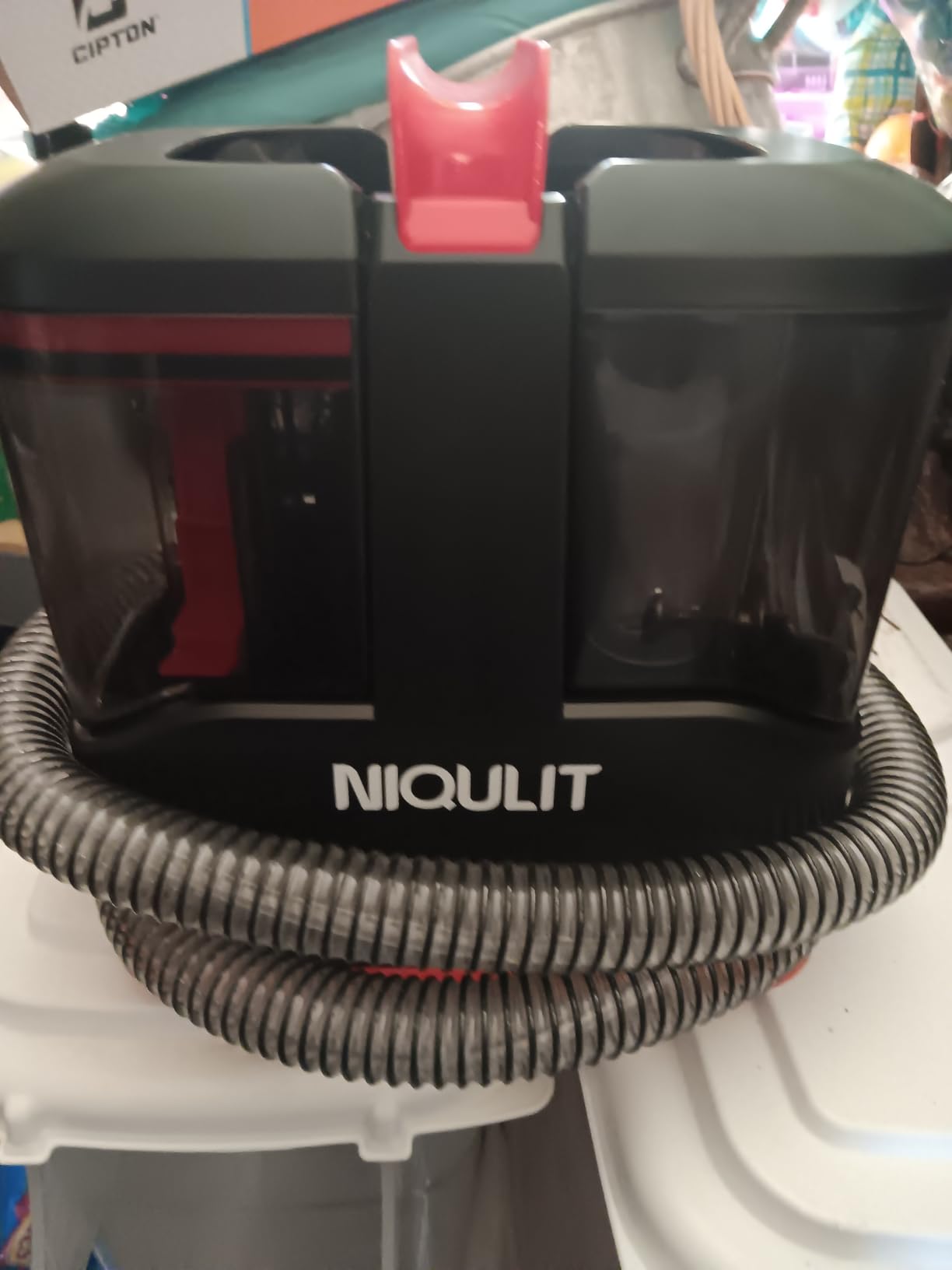 Portable Carpet and Upholstery Cleaner, 15Kpa Spot Cleaner Machine for Pets, Furniture Cleaner for Sofa, Area Rugs, Couch and Car, Carpet Cleaning Machine with Dual Brush Heads & Self-Cleaning System, NIQULIT customer photo 1
