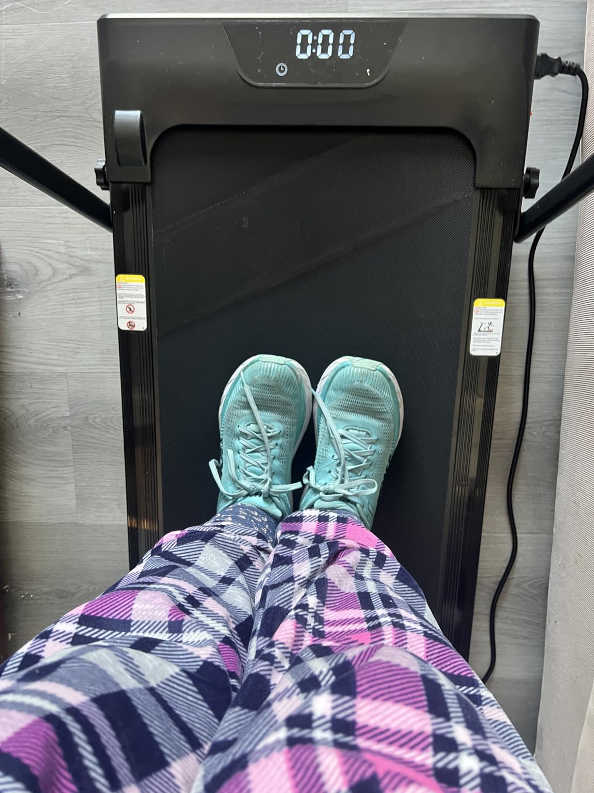 3-in-1 Foldable Treadmill with 15% Incline, Portable Treadmills for Home and Office, Folding Treadmill with Handles, 3.0HP Quiet Walking Pad with Three Screen Display, 300Lbs Capacity customer photo 1