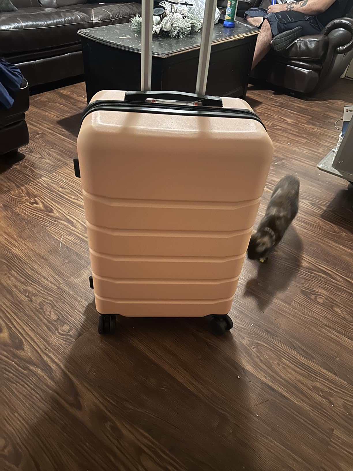 OLIXIS 3-Piece Suitcase Set, Hardside Luggages with Spinner Wheels, Lightweight ABS Hard Shell Travel Luggage, Expandable Carry-On Suitcase with TSA Approved Lock - Black (20+24+28 Inch) customer photo 2