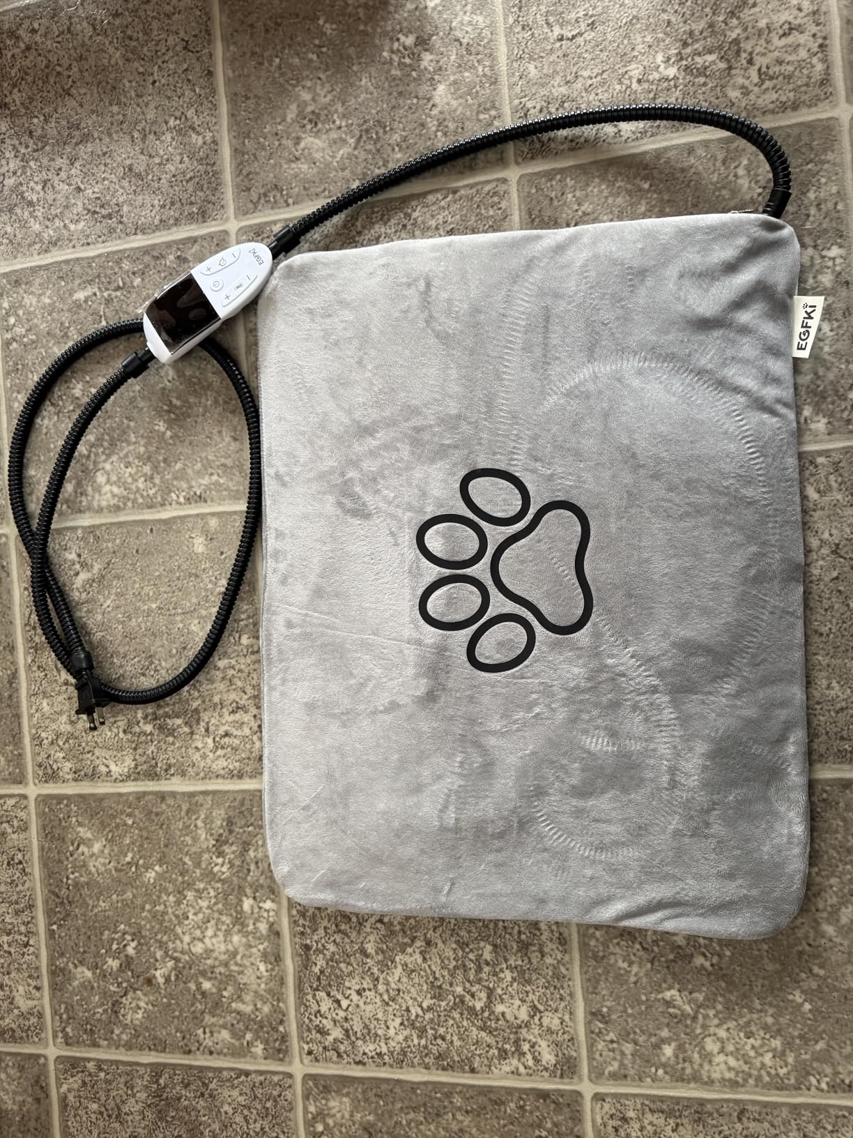 Ringco Pet Heating Pad for Dogs with 12 Adjustable Temperature, Waterproof & Chew Resistant Dog Heating Pad with Timer, Heated Dog Bed with Fleecy Cover (L: 32 x 20) customer photo 1