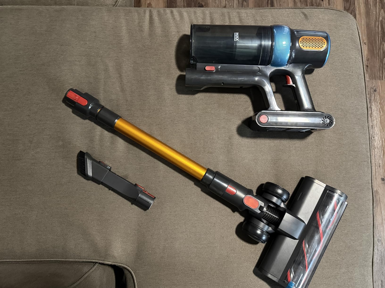 Cordless Vacuum Cleaner, 650W 55KPA 70Mins Vacuum Cleaners for Home, Upgraded Stick Vacuum with 3.3Ft Extendable Hose, LED Touch Screen, Wall Charging Station, Auto Mode for Carpet Pet Hair Hard Floor customer photo 1