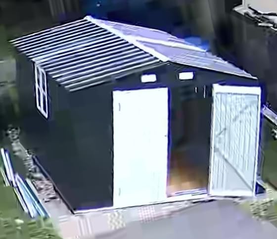 AMERLIFE 13x21x8.4 FT Heavy Duty Metal Garage Shed, Extra Large Outdoor Storage Shed with Double Hinged Doors & 4 Windows, Carport for Car, Boat, Truck and Equipment Storage, Dark Gray customer photo 1