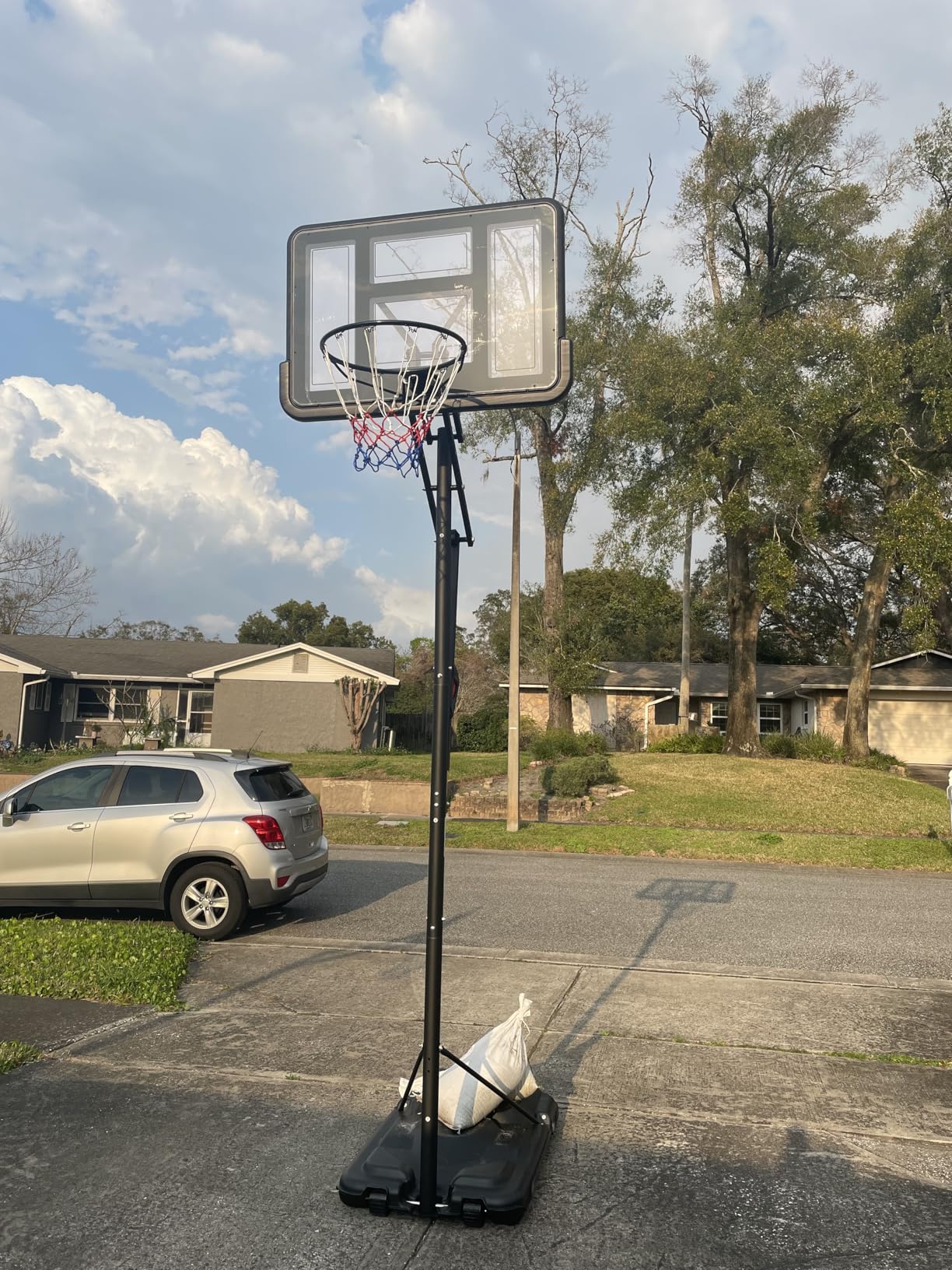 Basketball Hoop Outdoor 10ft Adjustable Portable Basketball Hoops & Goals System for Youth and Adults in Backyard/Driveway/Indoor, 48 Inch Shatterproof Backboard customer photo 1