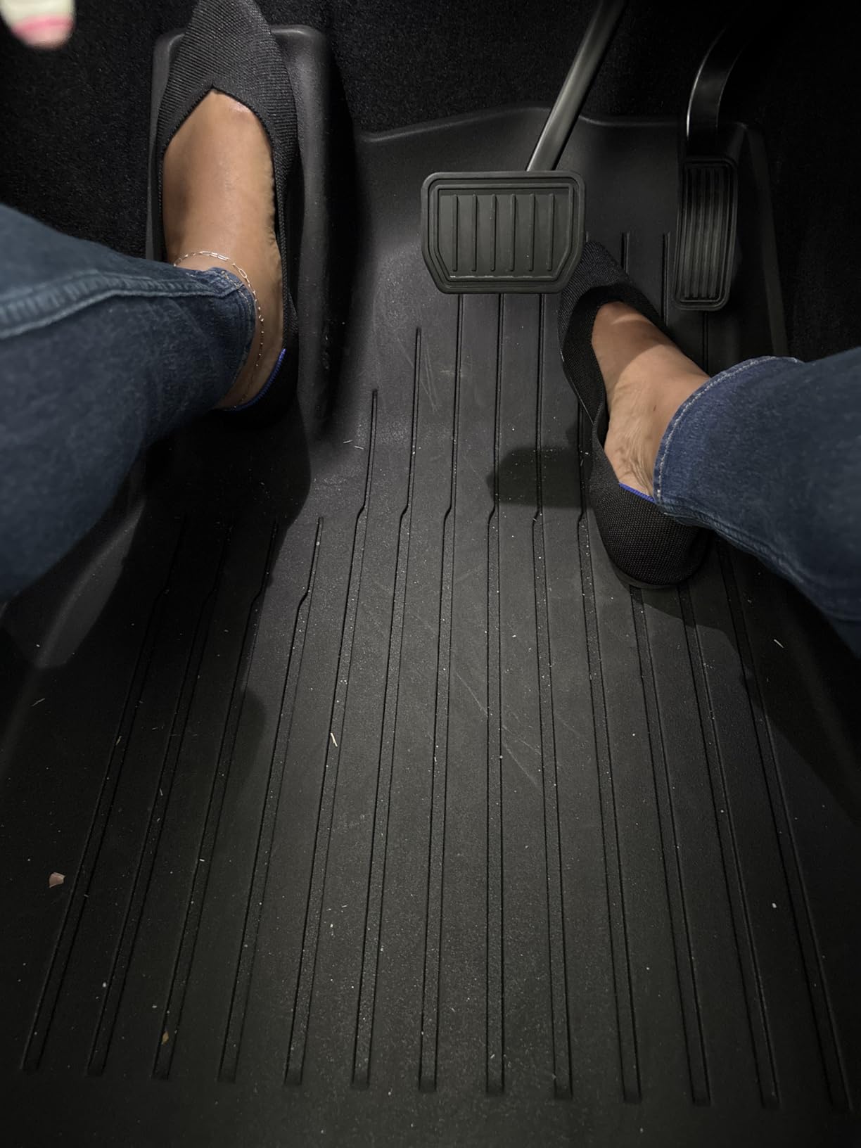 Weize 2025 2026 Tesla Model Y Juniper All Weather Cargo Liner Floor Mats 9 PCS & Double Layer Center Console Organizer 4 PCS, Full Coverage Tesla Interior Accessories Kit customer photo 1