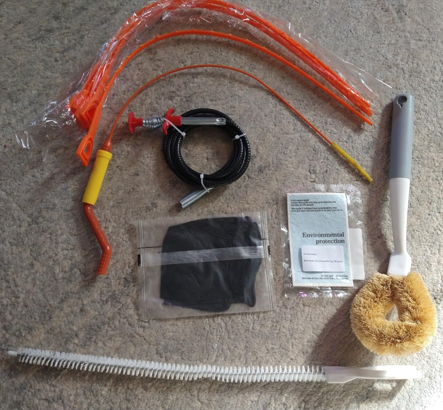 Drain Snake Auger 33 Feet, Plumbing Snake Drain Hair Clog Removal Tool, Sink Unclogger Drain, Heavy Duty Toilet Snake Auger, Cleaner Tool for Bathroom Kitchen Tub Shower Drain Clog Remover with Gloves customer photo 2