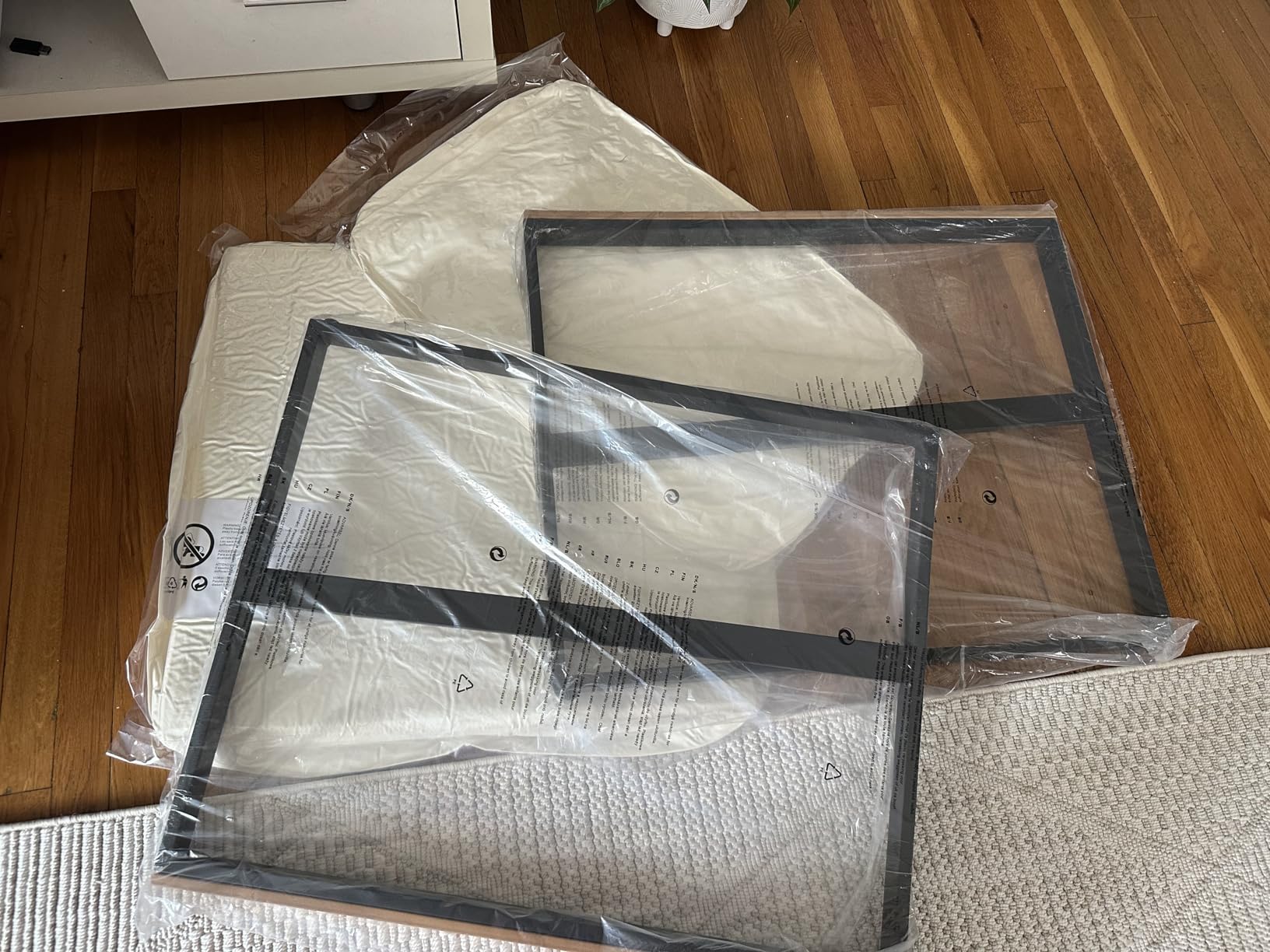 Aoxun Patio Furniture Set, 4 Piece Outdoor Patio Furniture with Thick Cushions, Modern Metal Outdoor Conversation Sets with Coffee Table for Porch, Balcony, Deck Beige customer photo 2