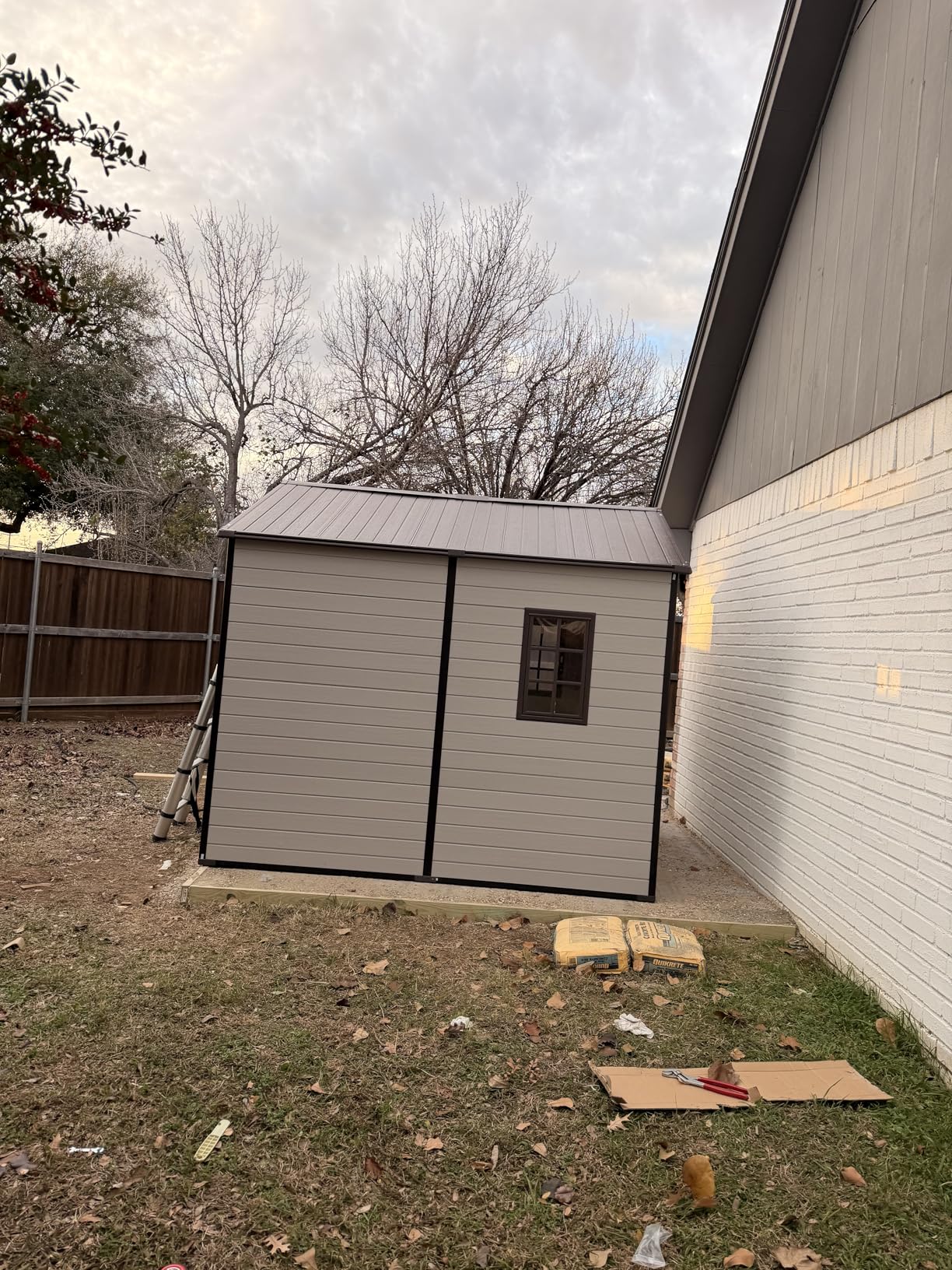 10x14 FT Huge Resin Garden Shed with Floor, Heavy-Duty 21-Gauge Reinforced Steel Frame, 16mm Ultra-Thick Panels, Estate-Size Storage Garage with 2 Lockable Windows for Tractors & Patio Furniture customer photo 1