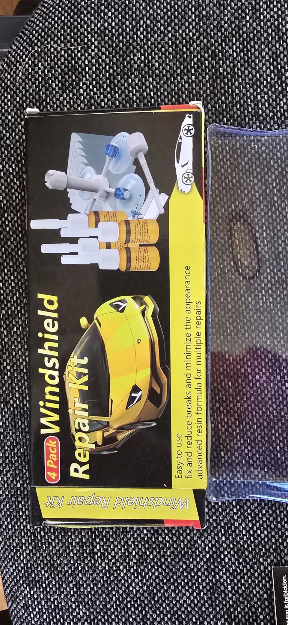 CLAMPER Windshield Crack Repair Kit, Windshield Repair Kit for Chips and Cracks, 4 Pcs Car Glass Repair Kit, Cracks Gone Glass Repair Kit Automotive Quick Fix for Chips, Cracks, Bullseyes (Yellow) customer photo 2