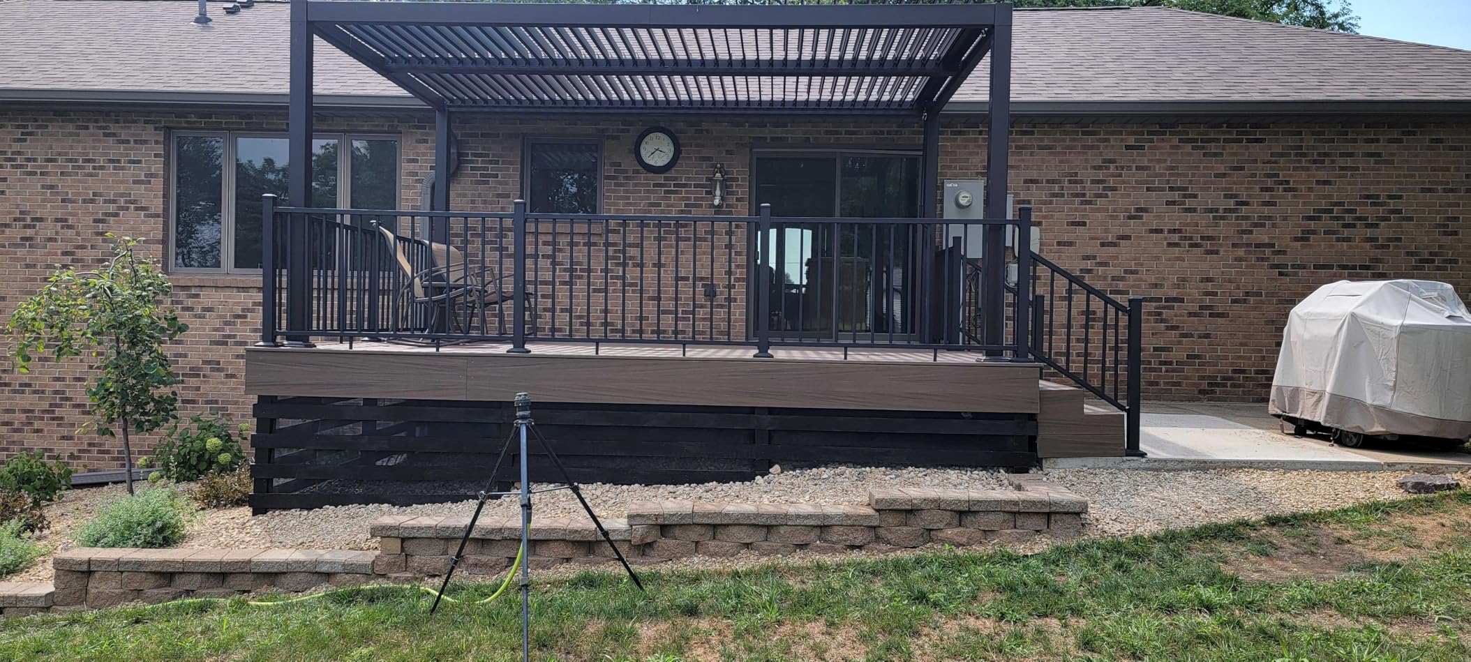 PURPLE LEAF 11' x 21' Outdoor Louvered Pergola Aluminum Pergola with Adjustable Roof for Camping Outdoor Patio Deck Garden Hardtop Gazebo customer photo 2