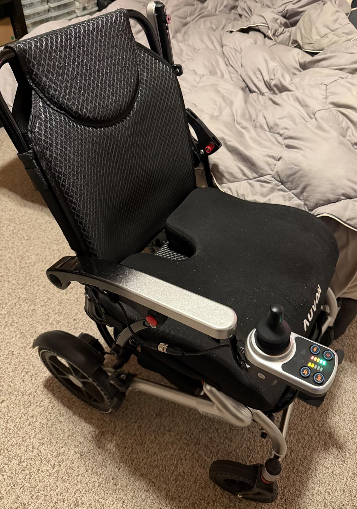 Electric Wheelchair for Adults, 36LBS Lightweight Electric Wheelchairs, 500W Brushless Motor Power Wheelchair, Foldable Motorized Wheelchair for Seniors, Airline Approval, 15Miles, MF-4 customer photo 2