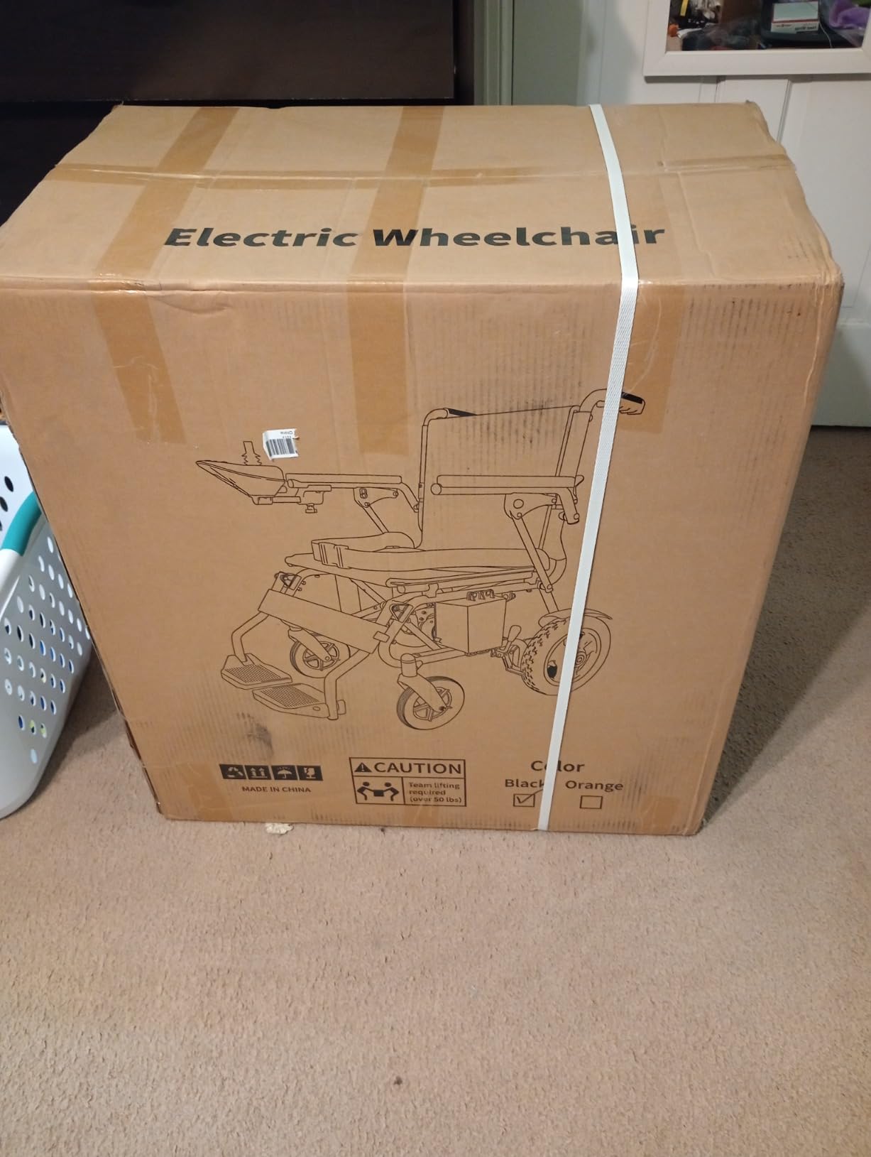 Carbon Fiber Lightweight Electric Wheelchairs for Adults Seniors, Dual Brushless Motors, Motorized Wheelchair Foldable, Power Wheelchair with LED Light and Intelligent 360° Joystick, Airline Approved customer photo 2