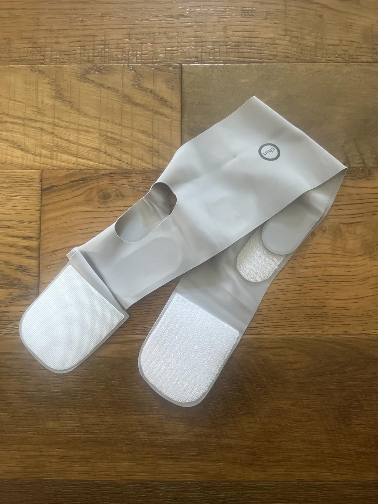 Chin Strap for Sleeping with 4-Side Adjustment, Anti Snoring Chin Strap Elasticity for Adults, Anti Snoring Devices Breathable and Durable, Snore Stopper for CPAP Users, Gray, M customer photo 2