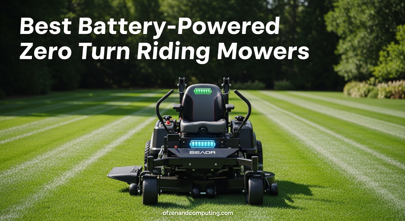 Best Battery-Powered Zero Turn Riding Mowers