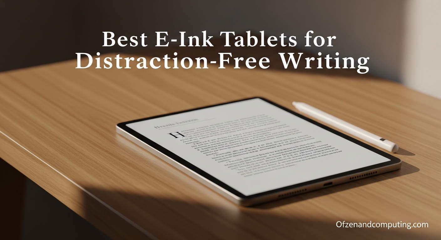 Best E-Ink Tablets for Distraction-Free Writing