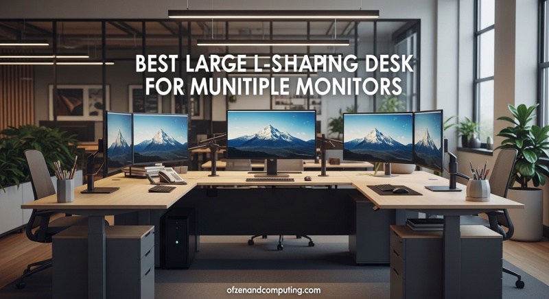 Best Large L-Shaped Standing Desks for Multiple Monitors