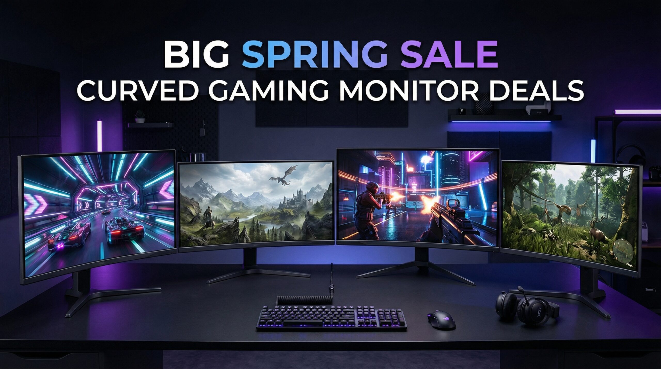 Best Big Spring Sale Curved Gaming Monitor Deals on Amazon
