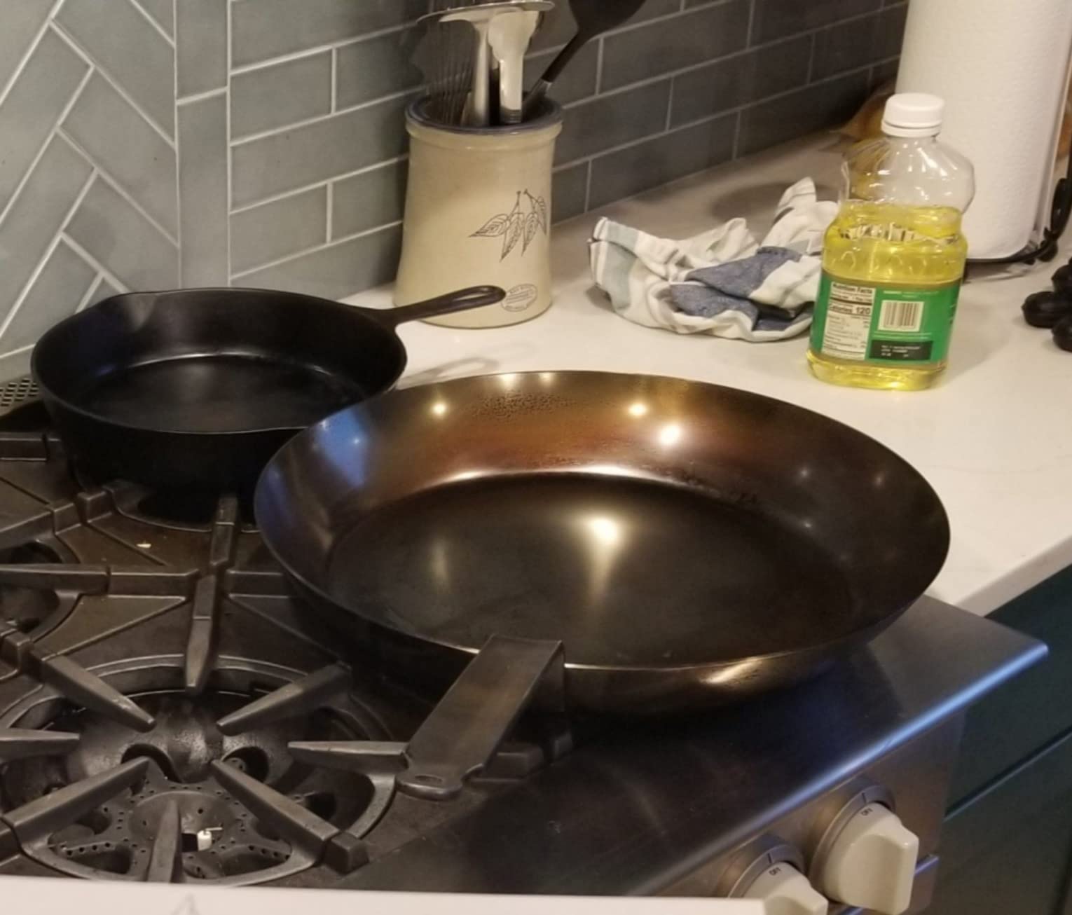 Matfer Bourgeat Black Carbon Steel Frying Pan, 12 5/8