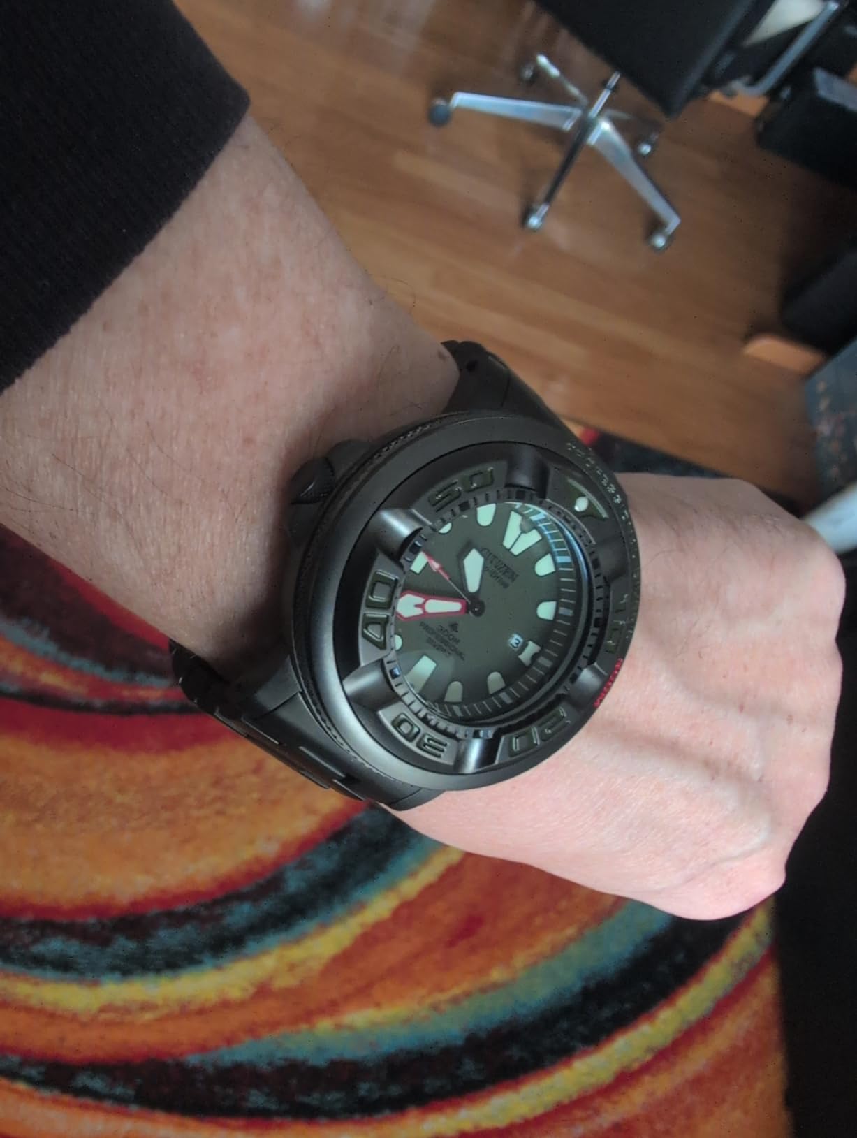 Citizen Men's Promaster Dive Eco-Drive Watch, 3-Hand Date, Polyurethane Strap, ISO Certified, Anti-Reflective Curved Crystal, Screw-Back Case and Crown customer photo 2