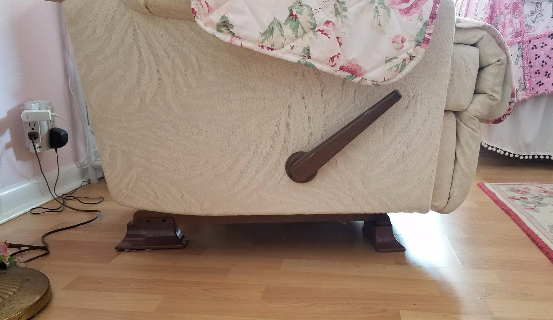 Stander Recliner Risers, Non-Slip Chair Lifters for Adults, Seniors, and Elderly, Low Profile Seat Raiser for Sitting and Standing Assistance, Compatible with Wooden Base Recliners, Set of 4, Brown customer photo 2