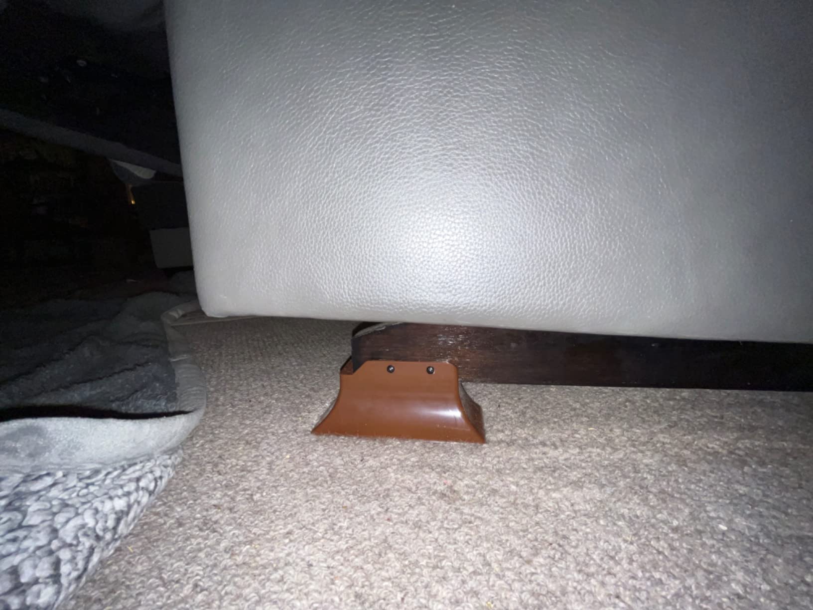 Stander Recliner Risers, Non-Slip Chair Lifters for Adults, Seniors, and Elderly, Low Profile Seat Raiser for Sitting and Standing Assistance, Compatible with Wooden Base Recliners, Set of 4, Brown customer photo 5