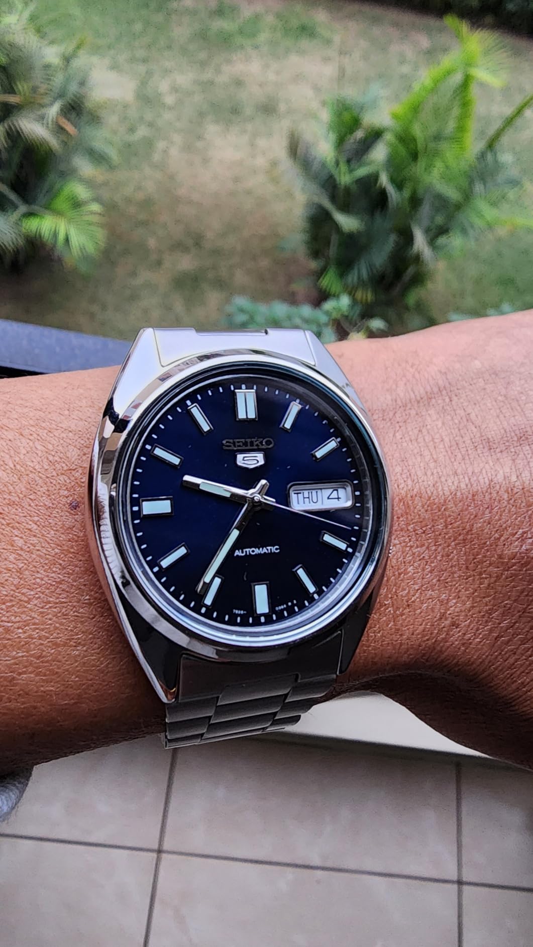 SEIKO 5 Automatic Blue Dial 38mm Stainless Steel Men's Watch SNXS77 customer photo 1