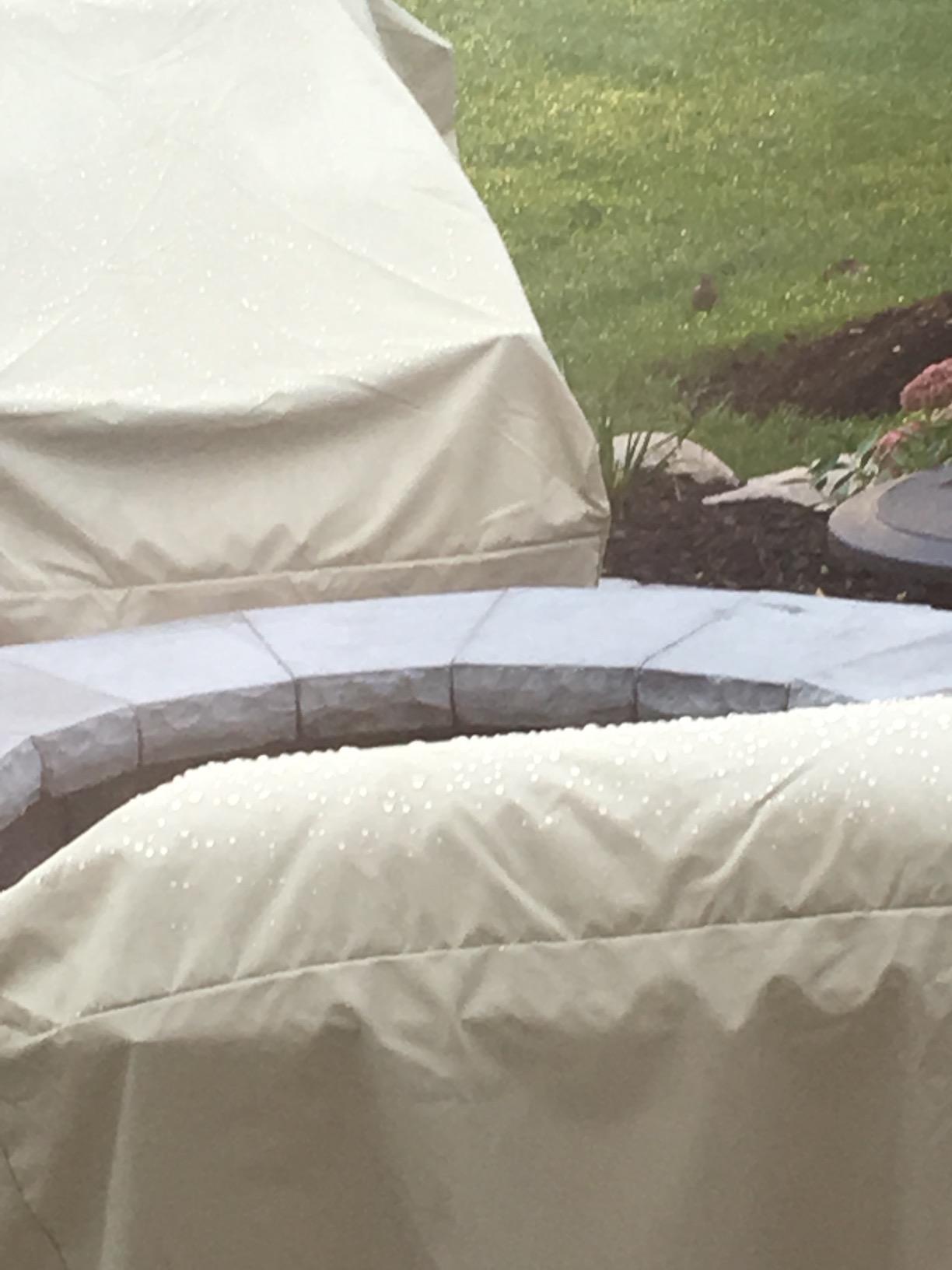 Covermates Elite Outdoor Chair Cover - Water-Resistant Polyester Patio Chair Protector with Drawcord Hem, Buckle Straps & Mesh Vent for Dining, Lounge & Patio Chairs, 22W x 22D x 36H, Khaki customer photo 2