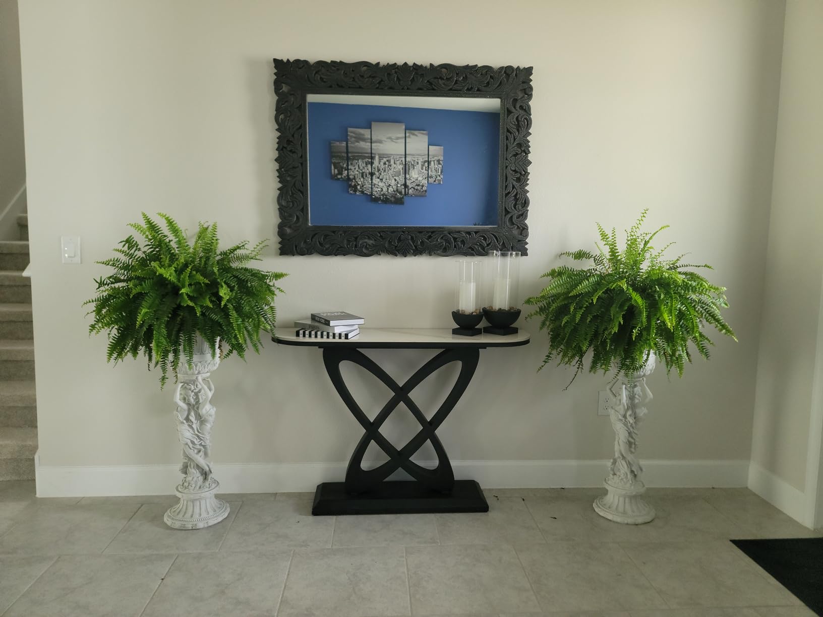 Design Toscano Les Filles Joyeuses Dancing Maidens Pedestal Column Plant Stand with Urn, 36 Inch Tall, Cast Stone Resin, Antique Stone Finish customer photo 1