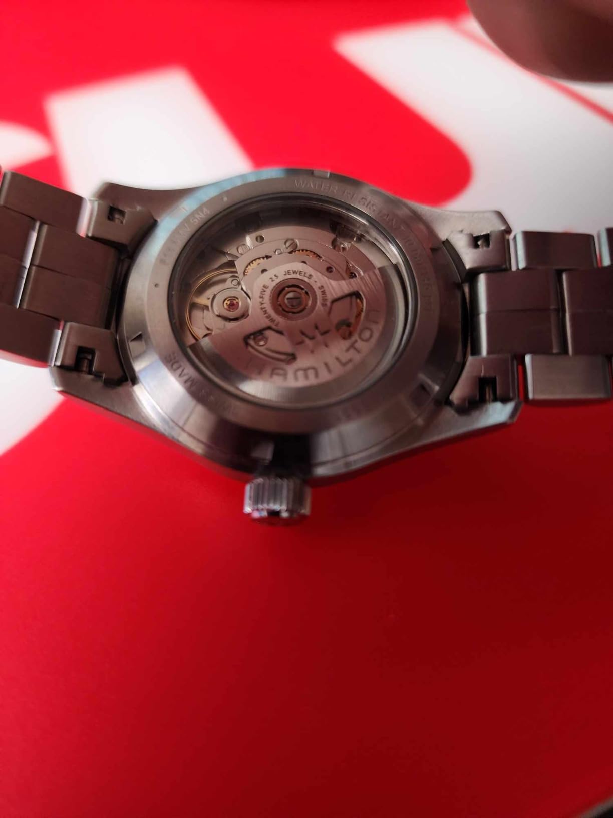 Hamilton Khaki Field Automatic Men's Watch, 38mm Stainless Steel Case, Swiss Made, Black Dial Analog Wrist Watch for Men, 100m Waterproof, Sapphire Crystal, 3-Hand Movement, Stainless Steel Strap customer photo 2