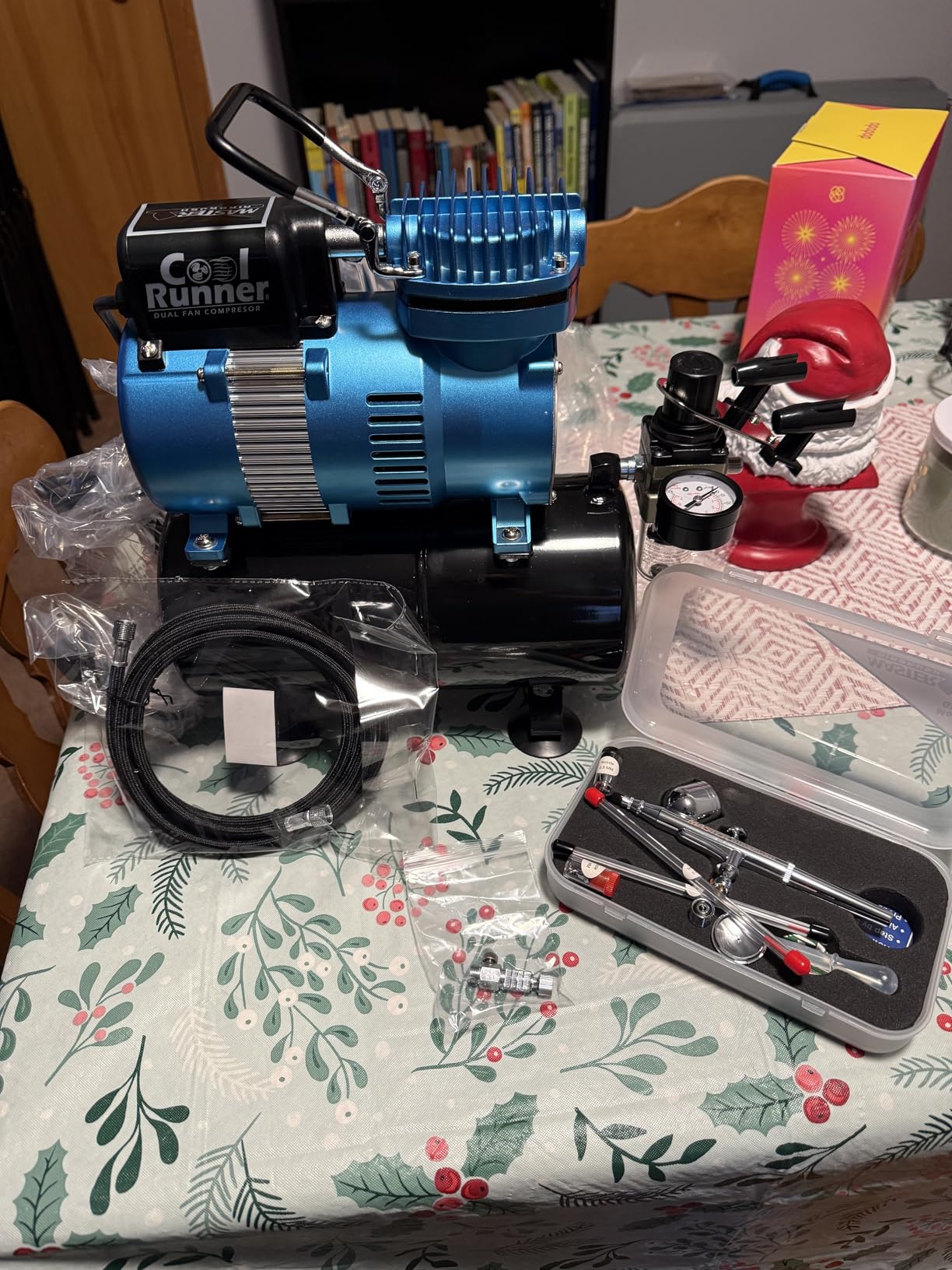 Master Airbrush Cool Runner II Dual Fan Airbrush and Compressor Kit with Gravity Air Brush with 3 Tips (0.2, 0.3 & 0.5mm Nozzle Tip), Compressor with Tank - Air Brush Kit for Beginners & Professionals customer photo 1