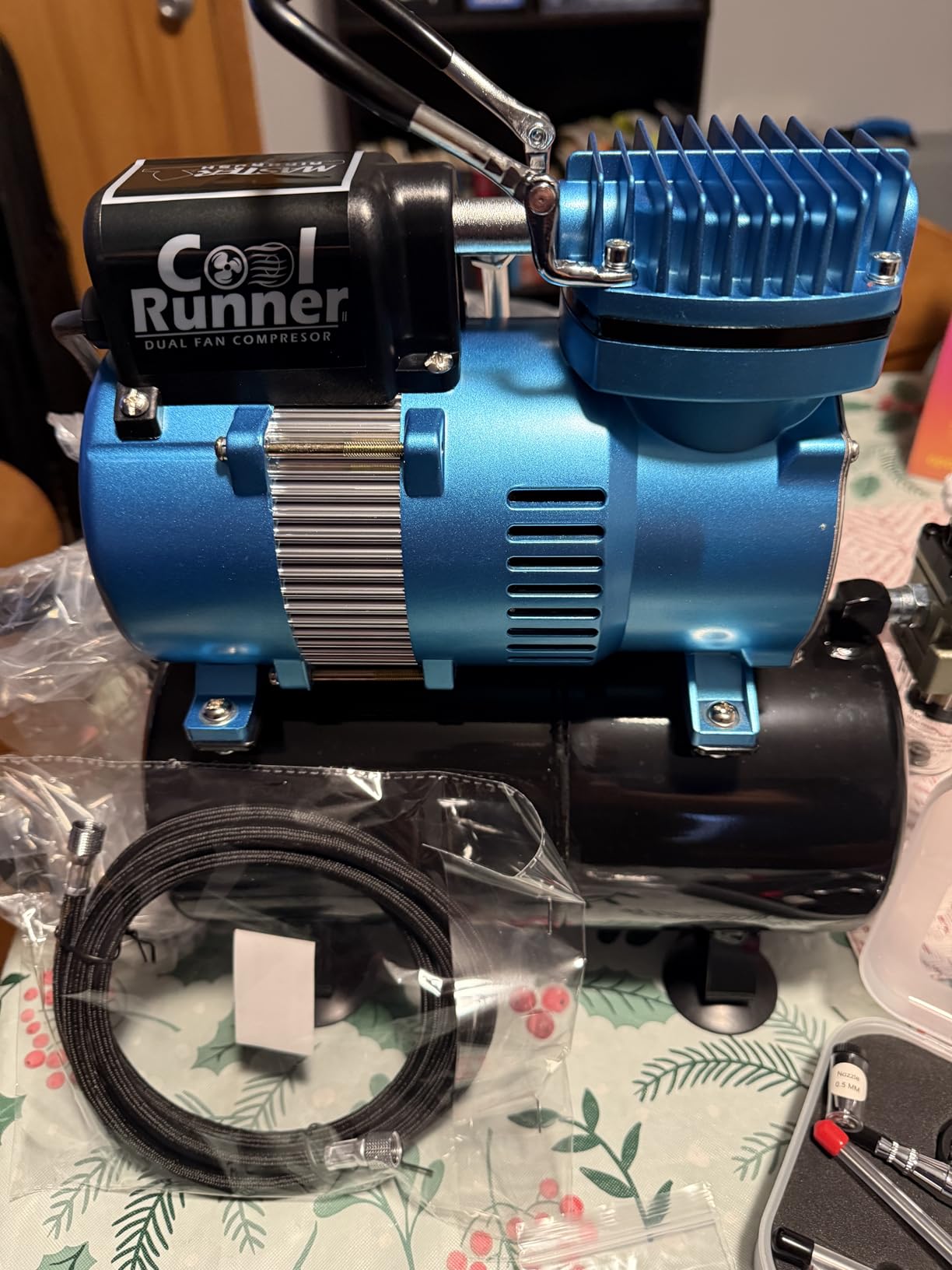 Master Airbrush Cool Runner II Dual Fan Airbrush and Compressor Kit with Gravity Air Brush with 3 Tips (0.2, 0.3 & 0.5mm Nozzle Tip), Compressor with Tank - Air Brush Kit for Beginners & Professionals customer photo 2