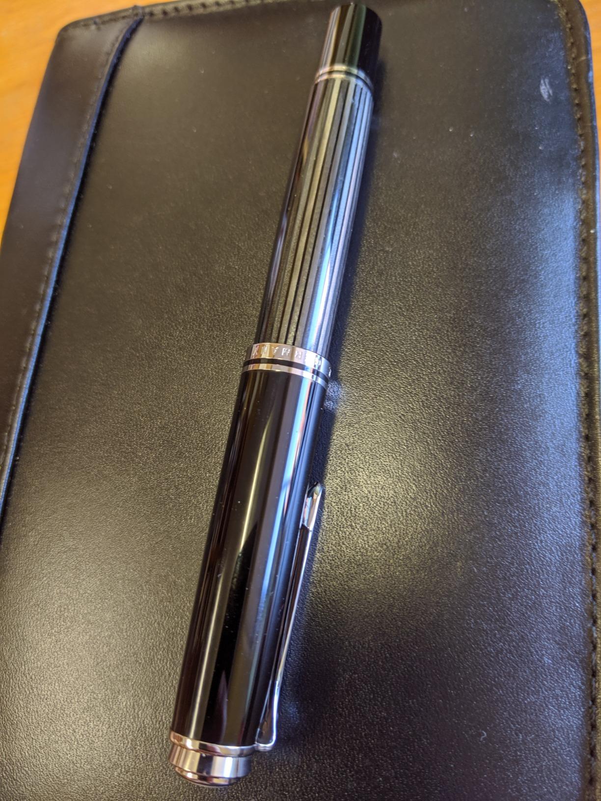 Pelikan Premium M805 Fountain Pen, Fine Nib, Black/Blue customer photo 1